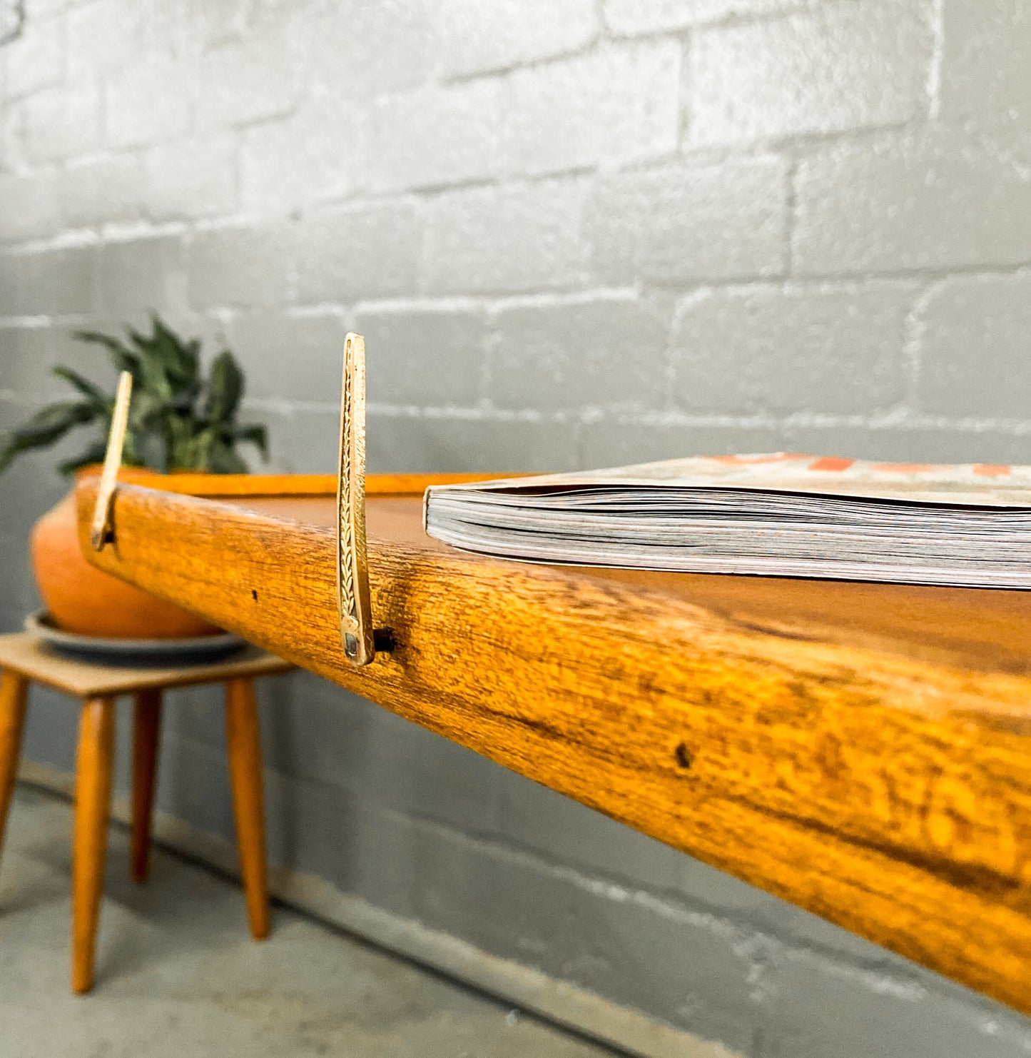 Reading Side Table with adjustable height and angle.