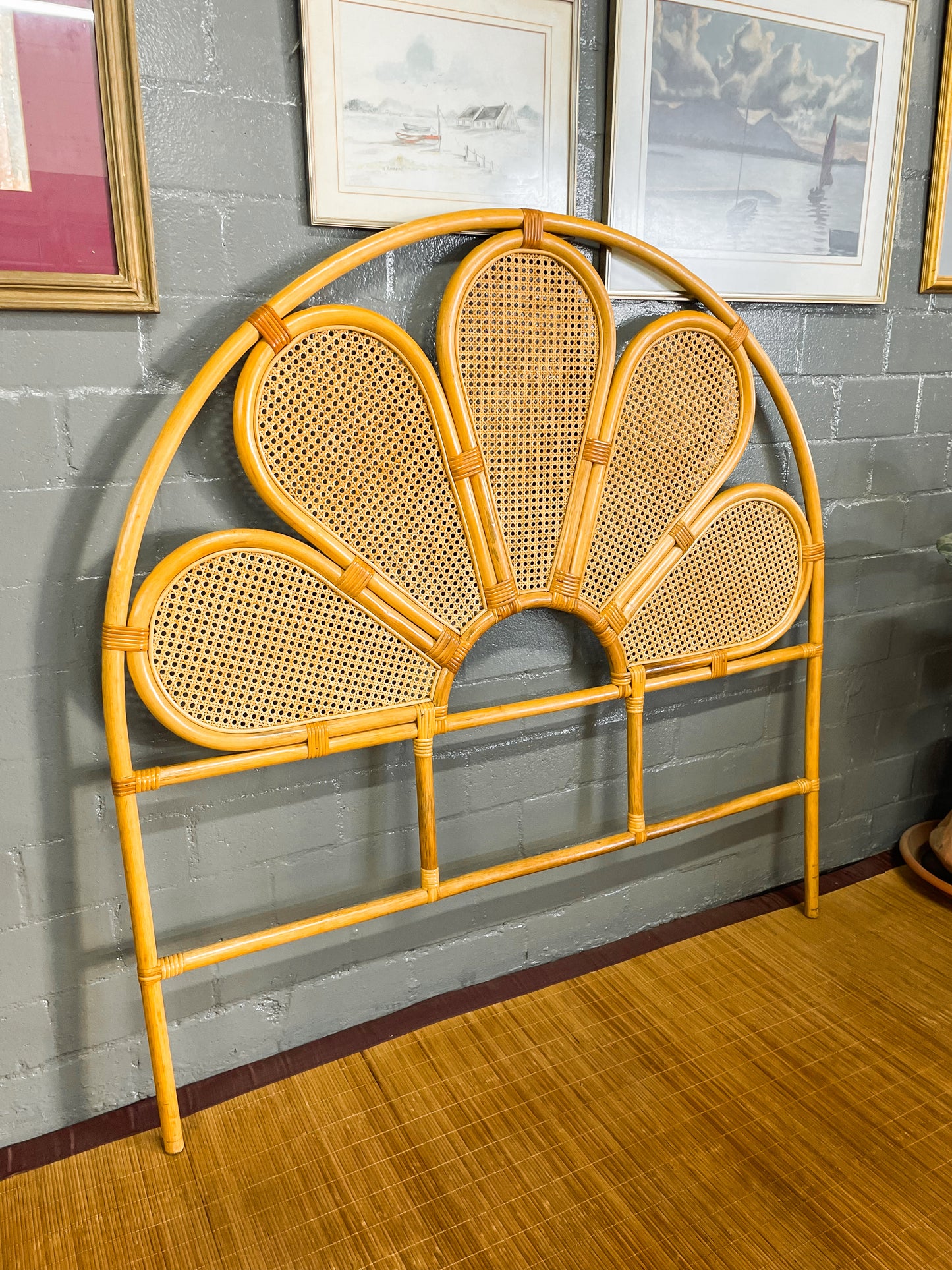 Double Petal Cane Headboard