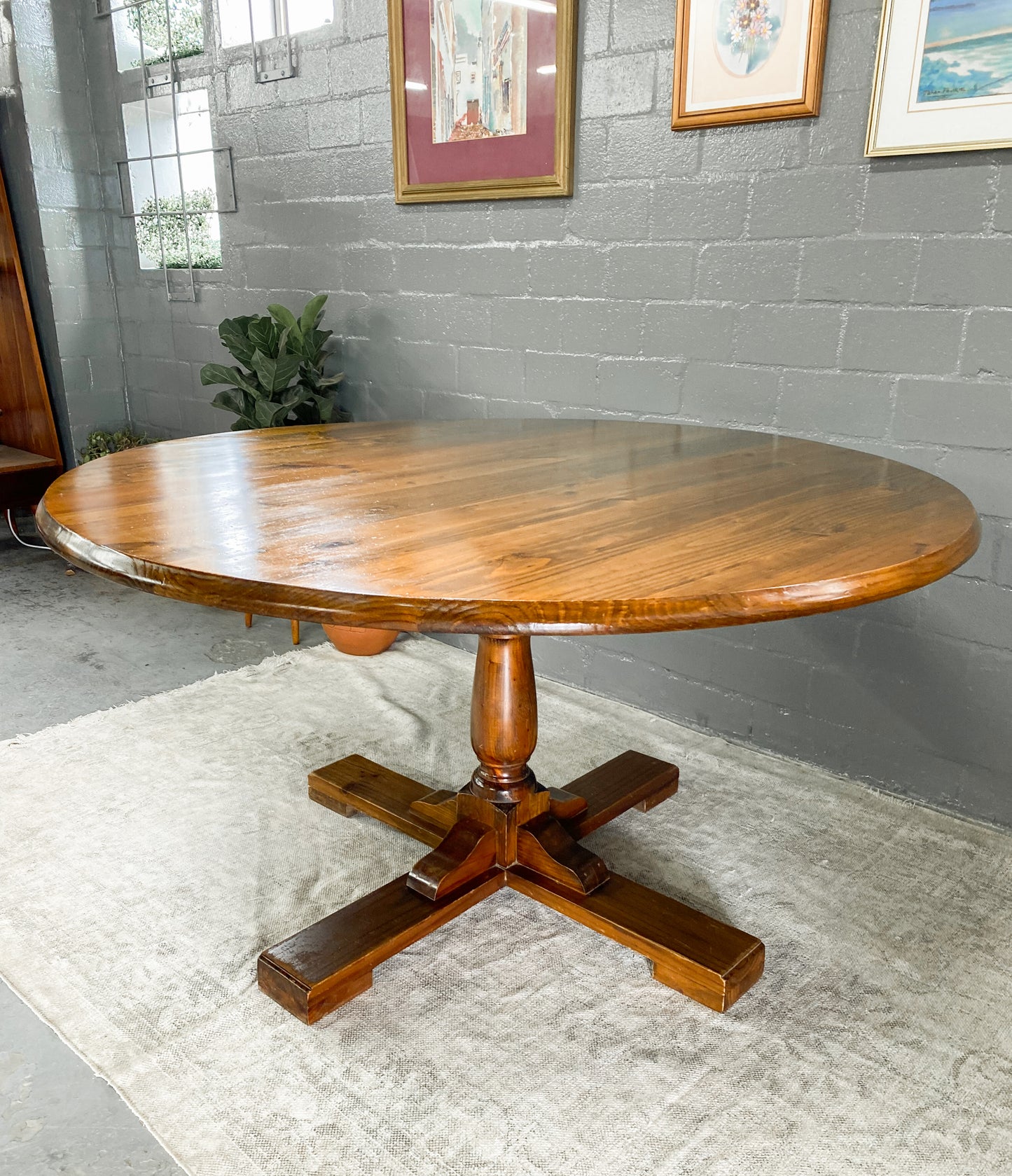 Vintage Farm-Style Dining Table