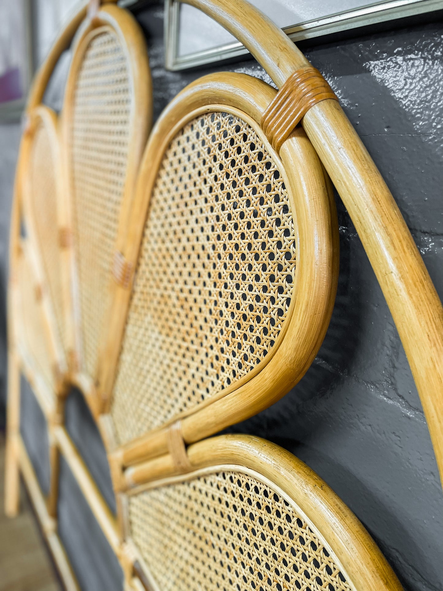 Double Petal Cane Headboard