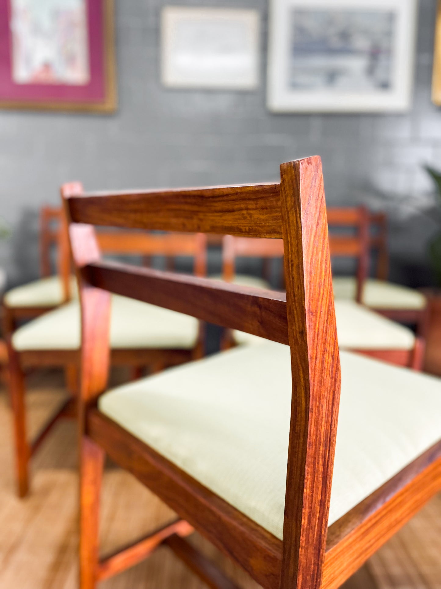 Six Mid Century Dining Chairs