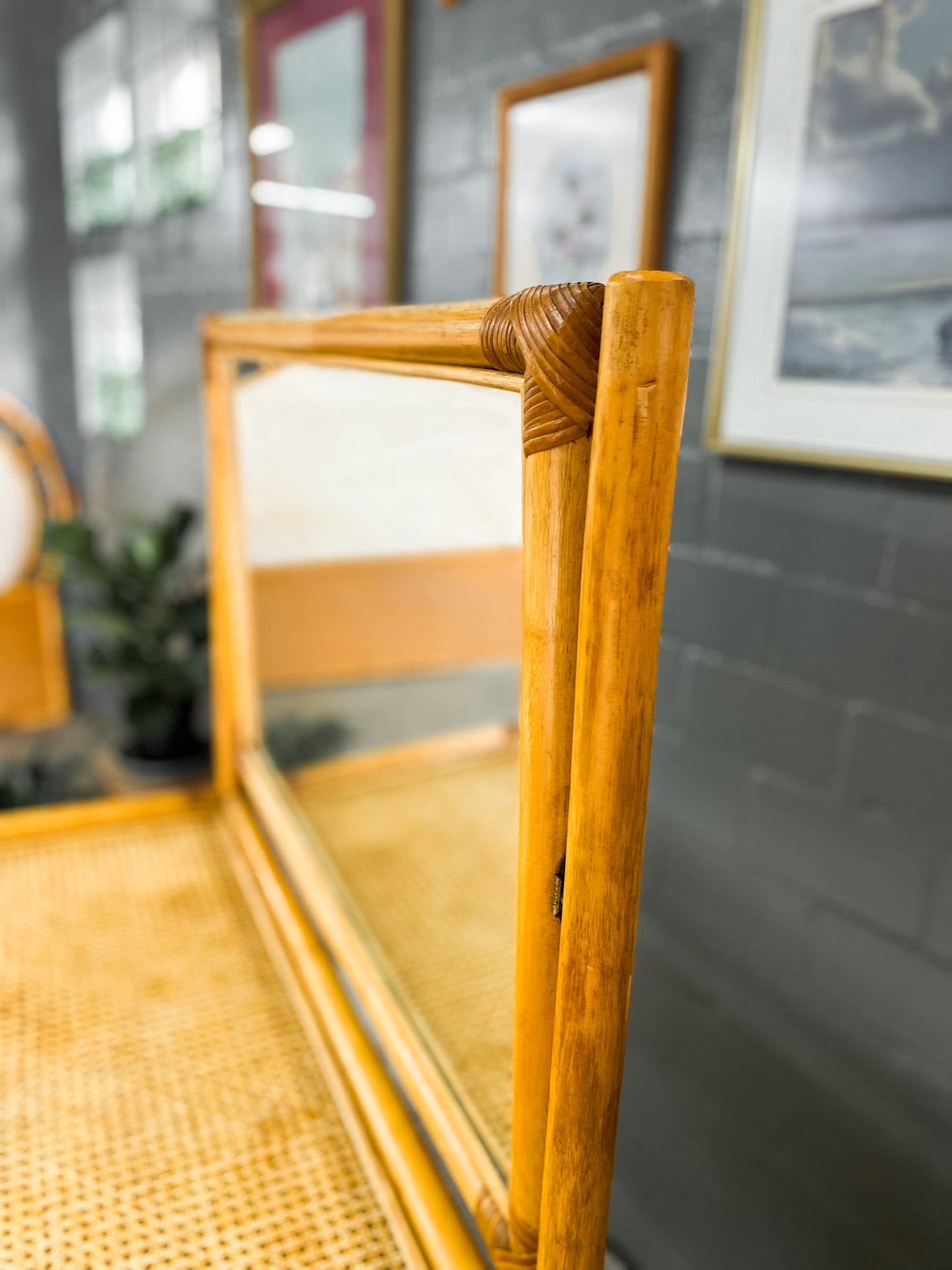 Cane Dresser & Mirror