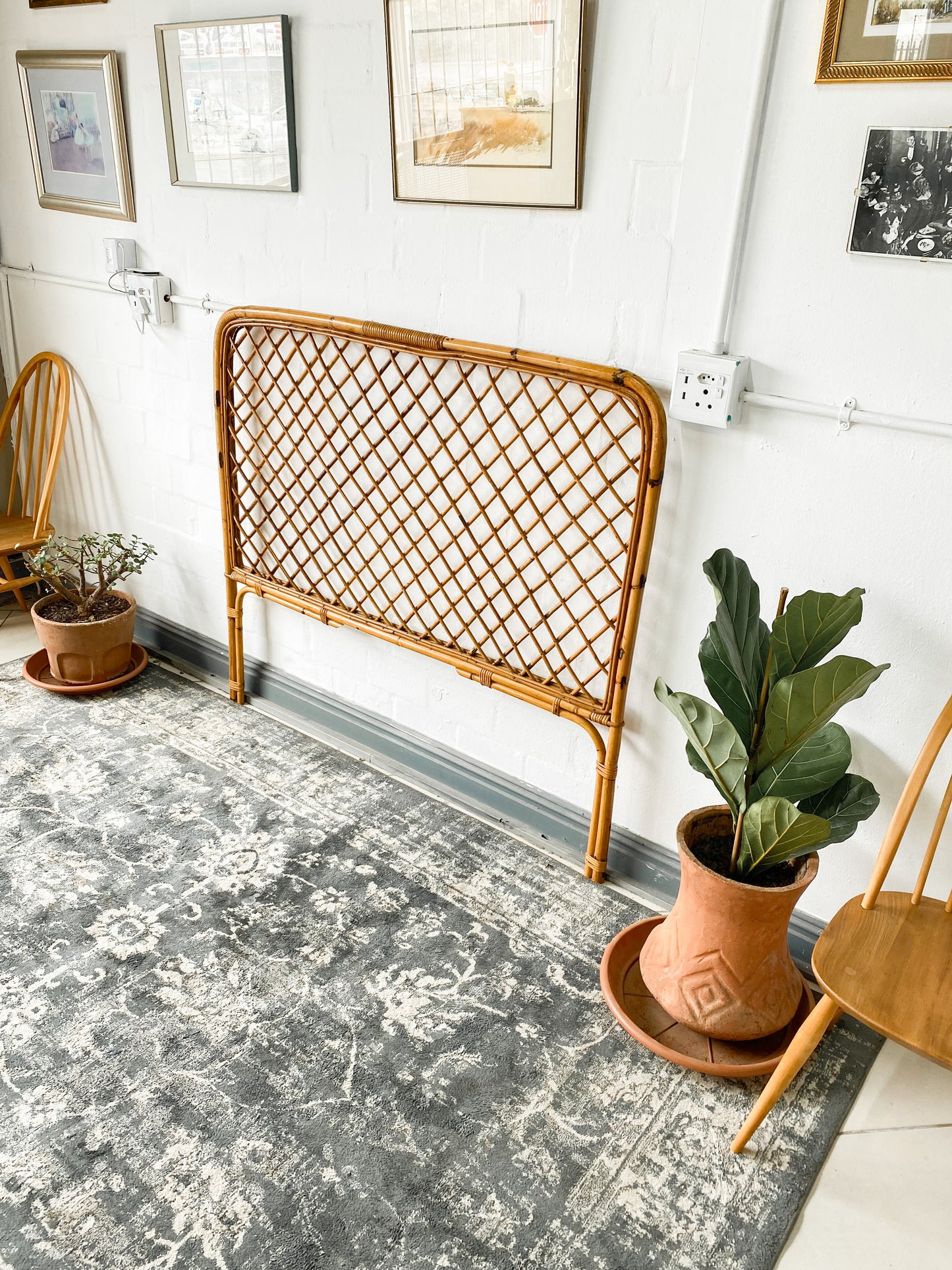 Double Cane Headboard