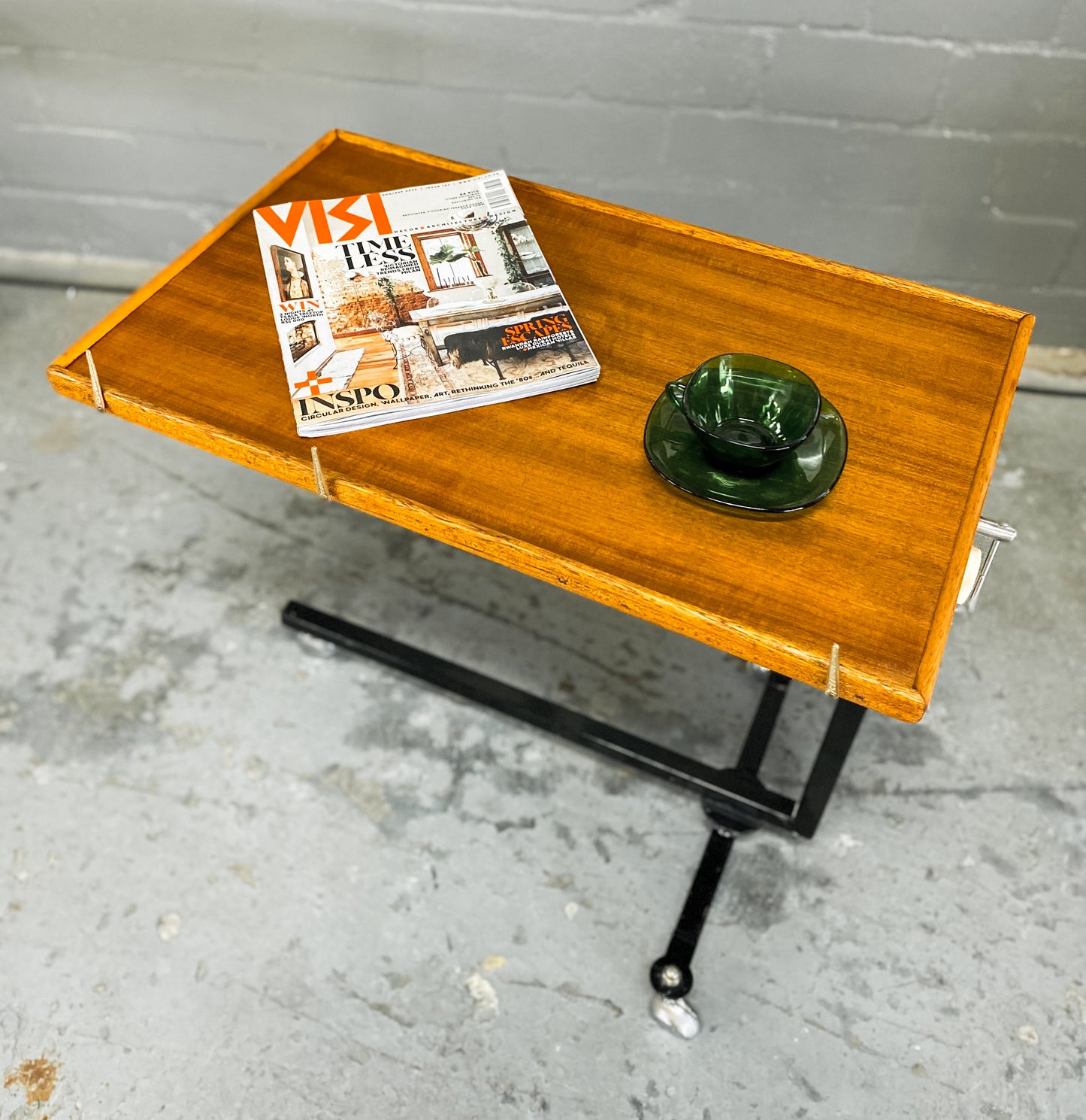 Reading Side Table with adjustable height and angle.