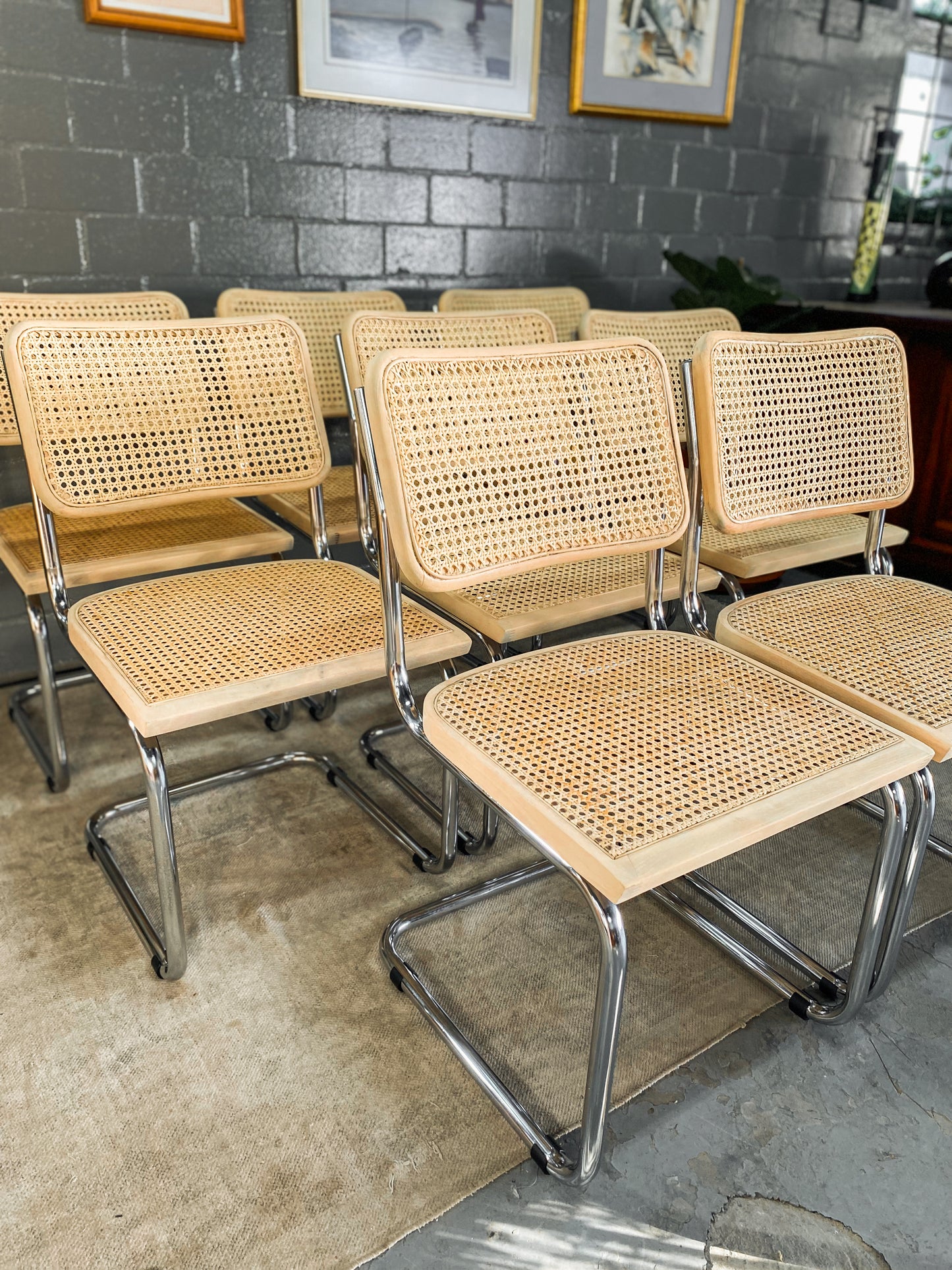 Pair of Cesca Style Dining Chairs