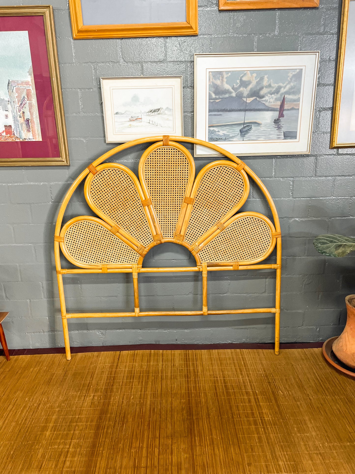 Double Petal Cane Headboard