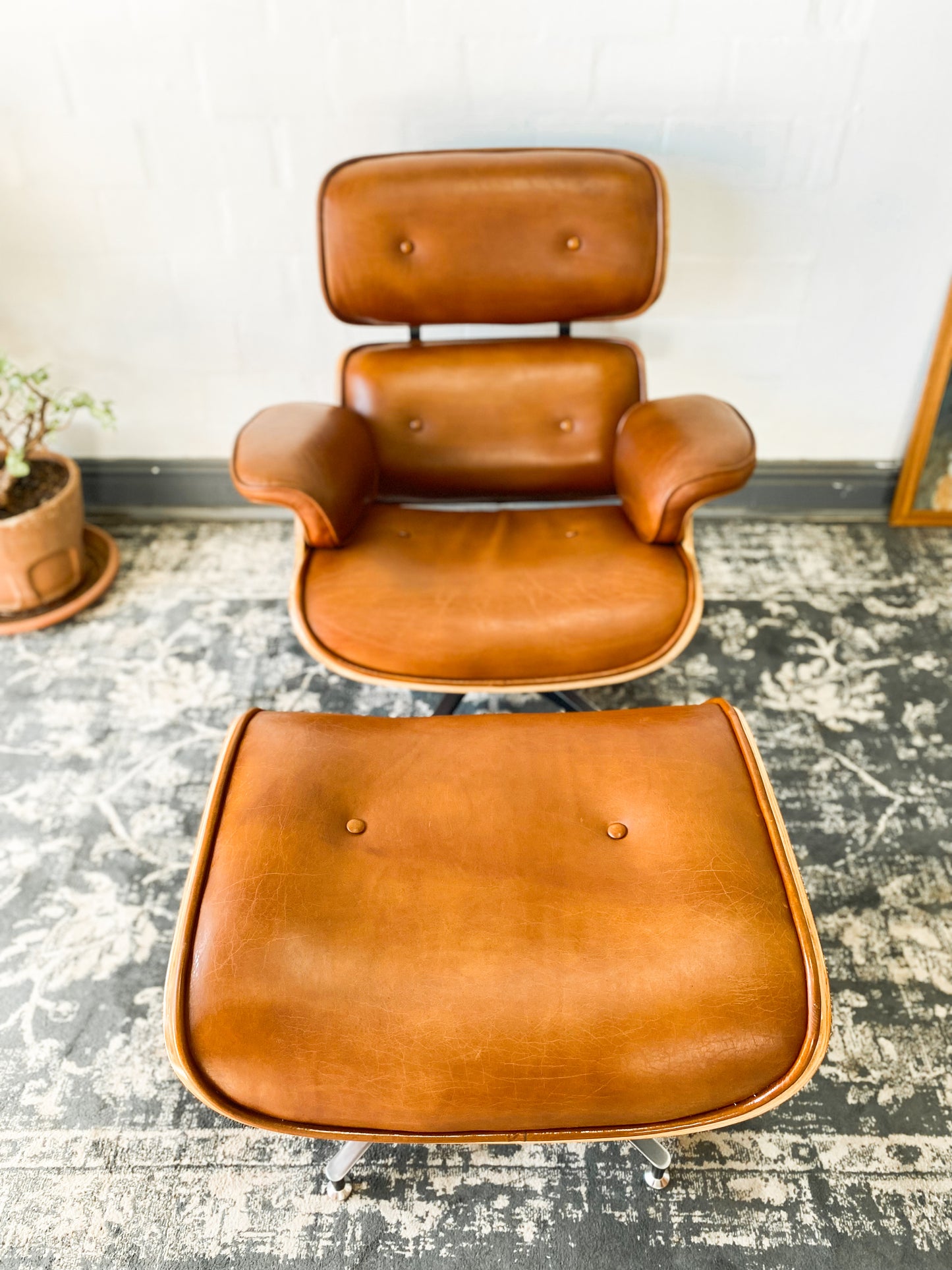 Eames Style Lounger and Footstool