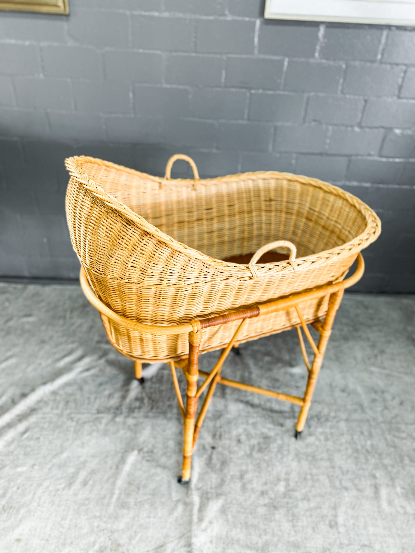 Woven Wicker Bassinet