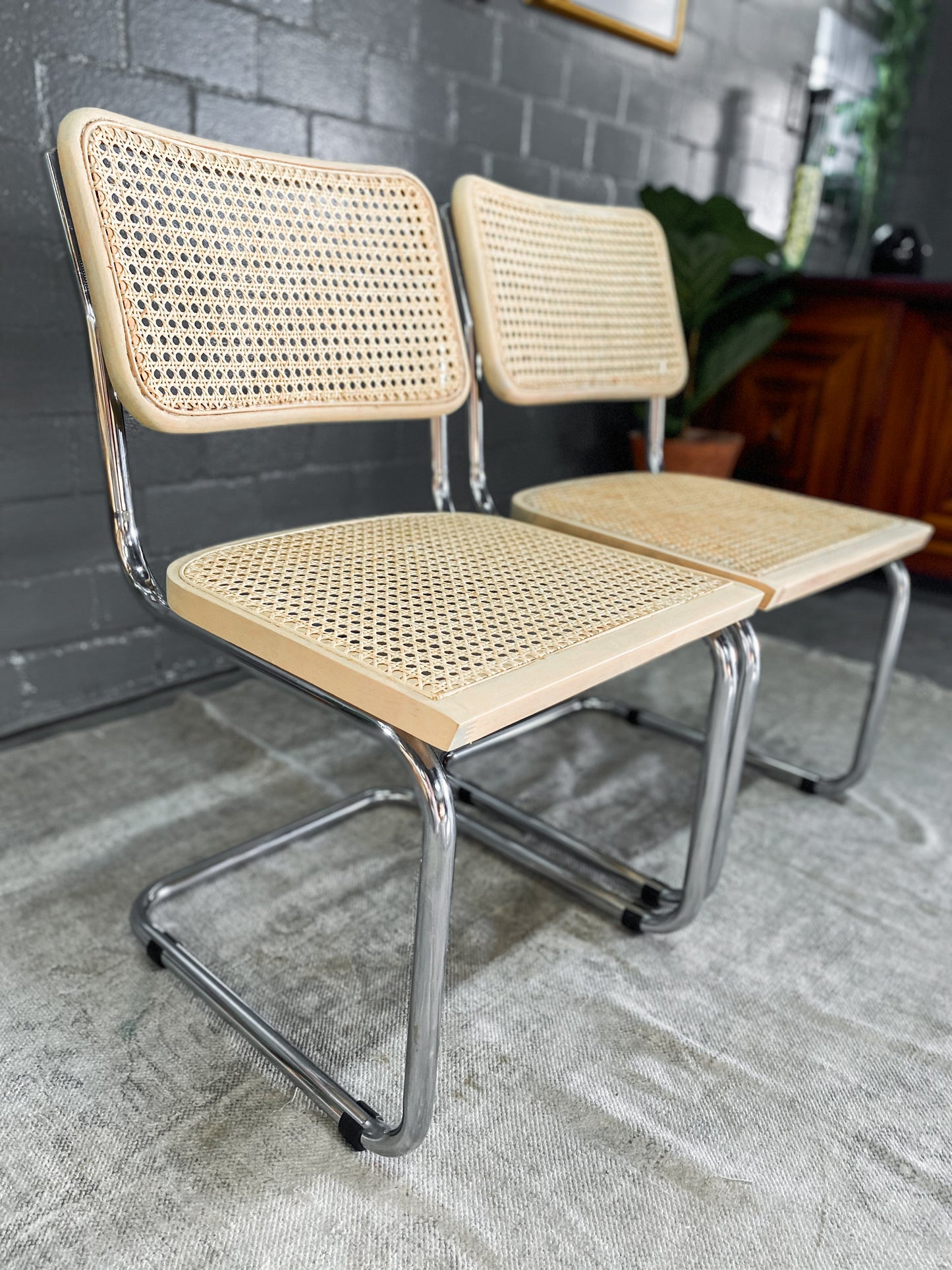 Pair of Cesca Style Dining Chairs