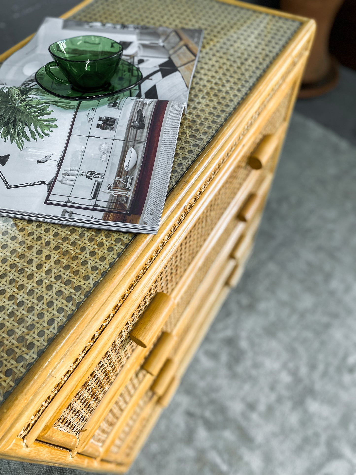 Cane Chest of Drawers