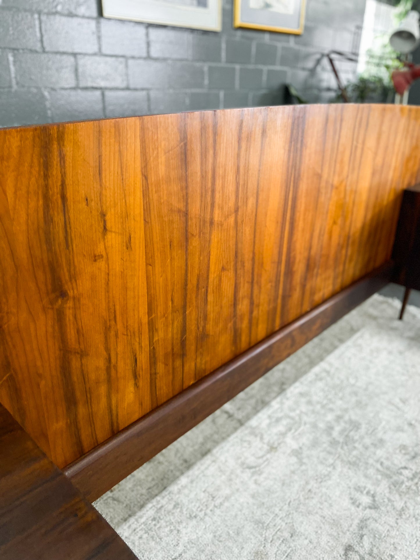 EE Meyer for Binnehuis Queen Headboard with Attached Bedside Tables