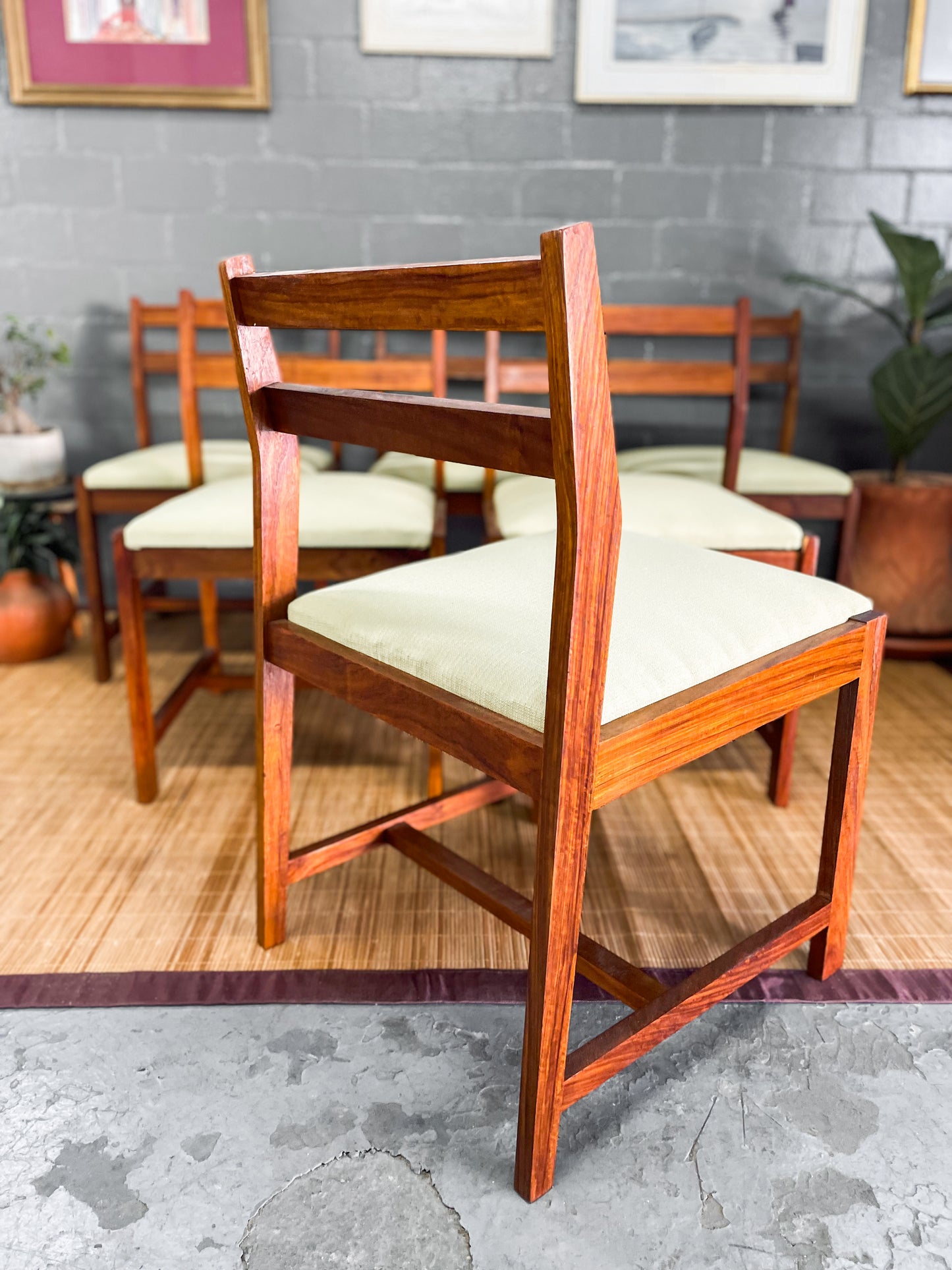 Six Mid Century Dining Chairs