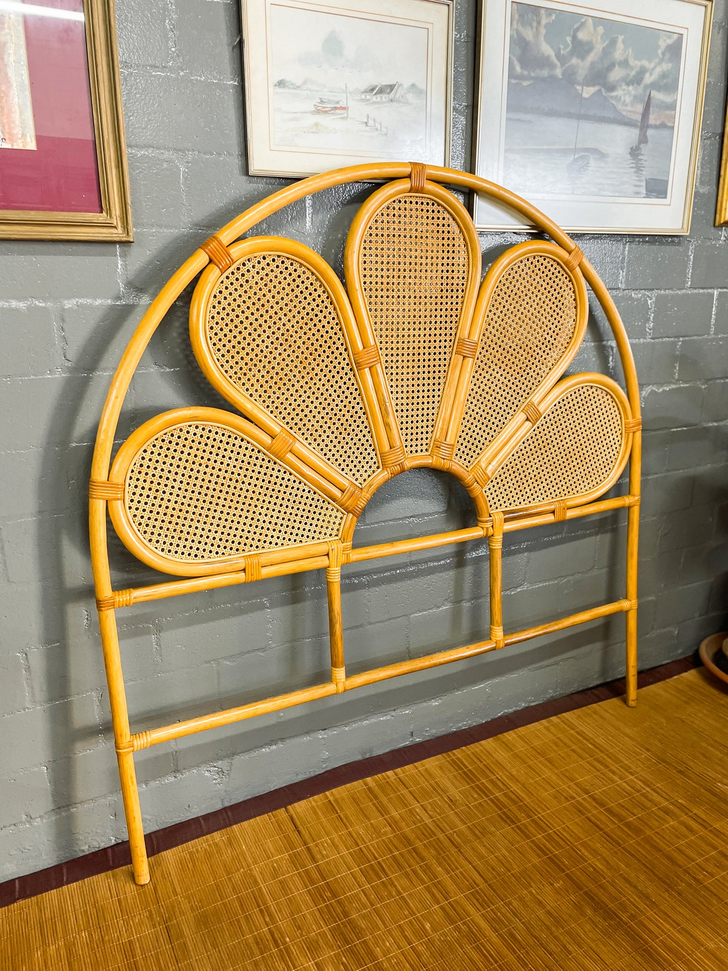 Double Petal Cane Headboard