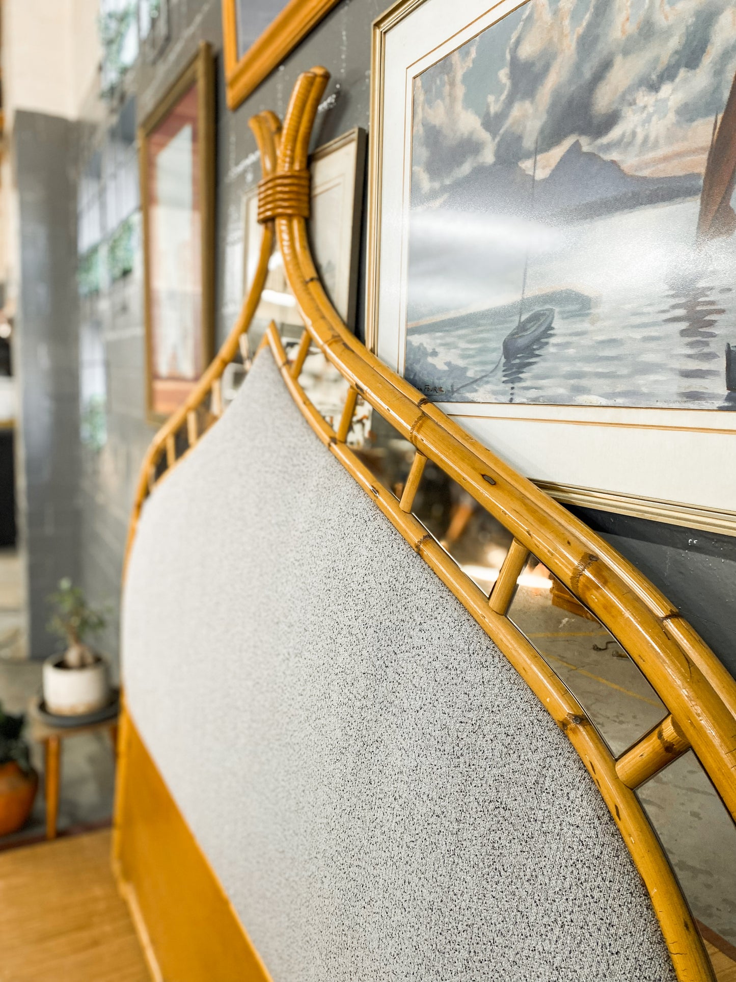 Bohemian Cane King Headboard