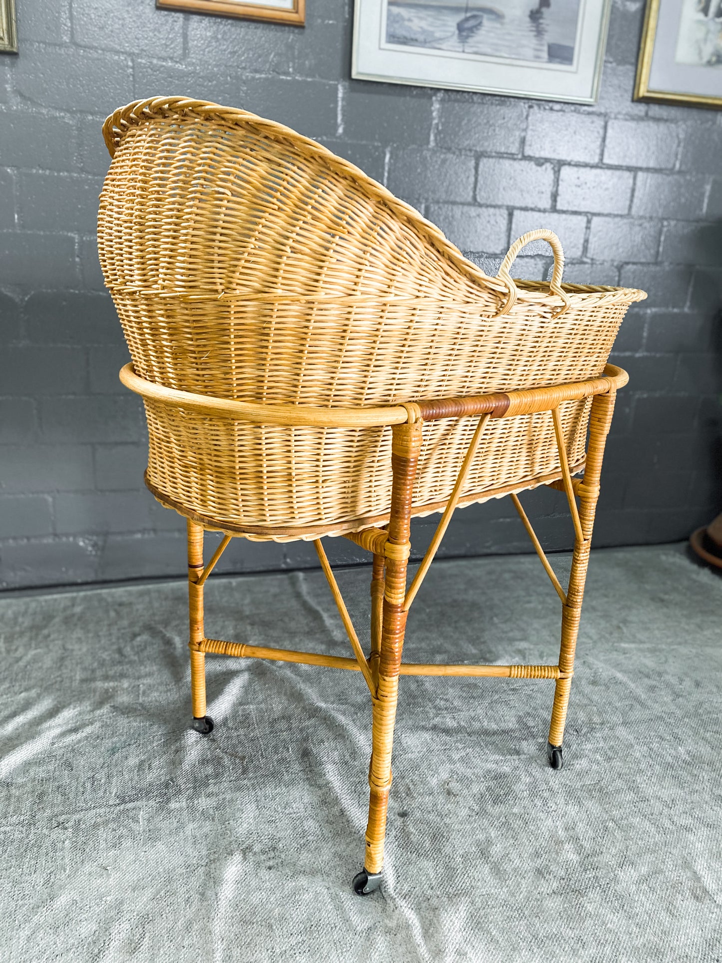 Woven Wicker Bassinet
