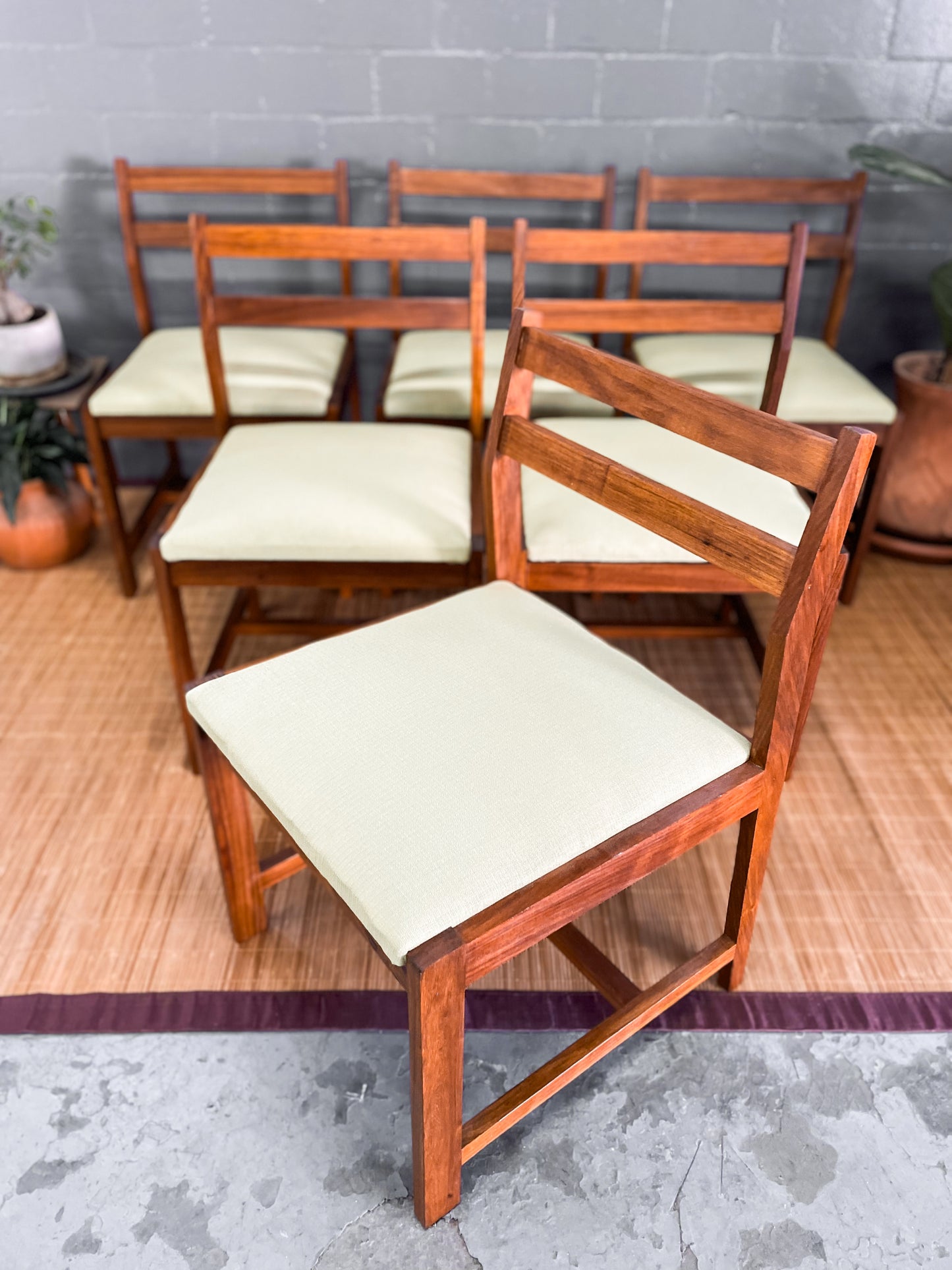 Six Mid Century Dining Chairs