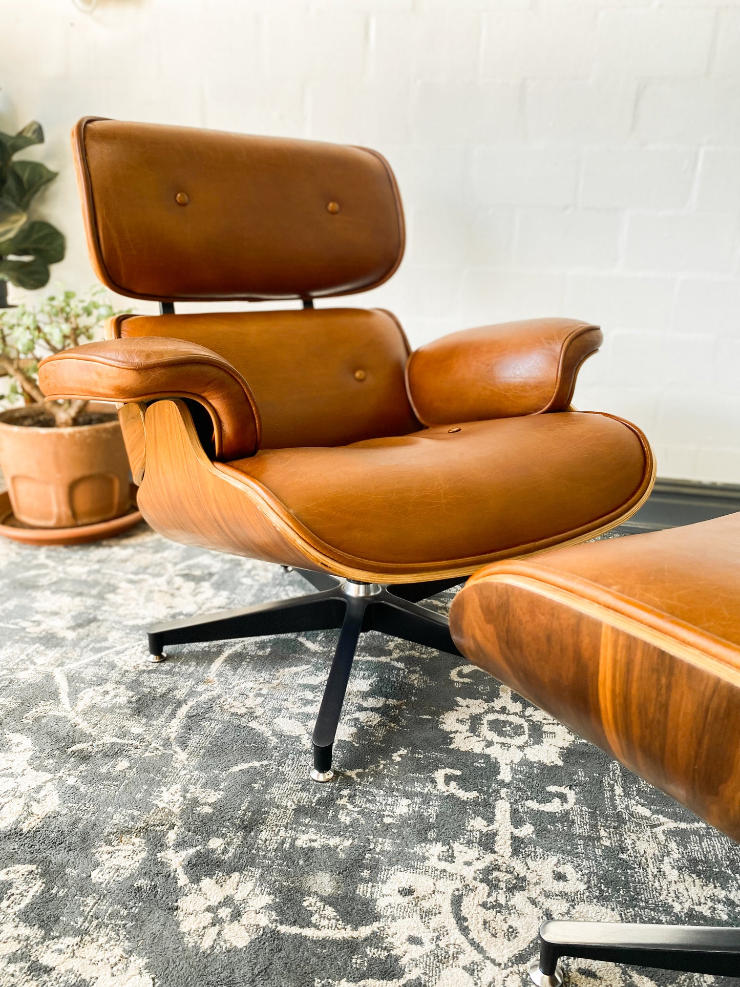 Eames Style Lounger and Footstool