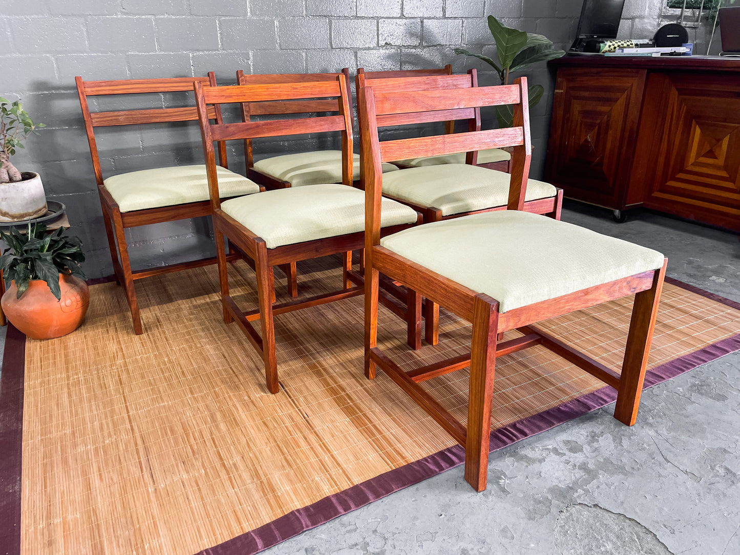 Six Mid Century Dining Chairs