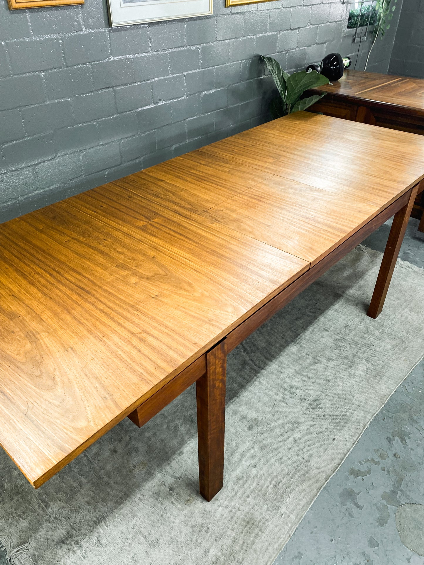 Mid Century Kiaat Extendable Dining Table