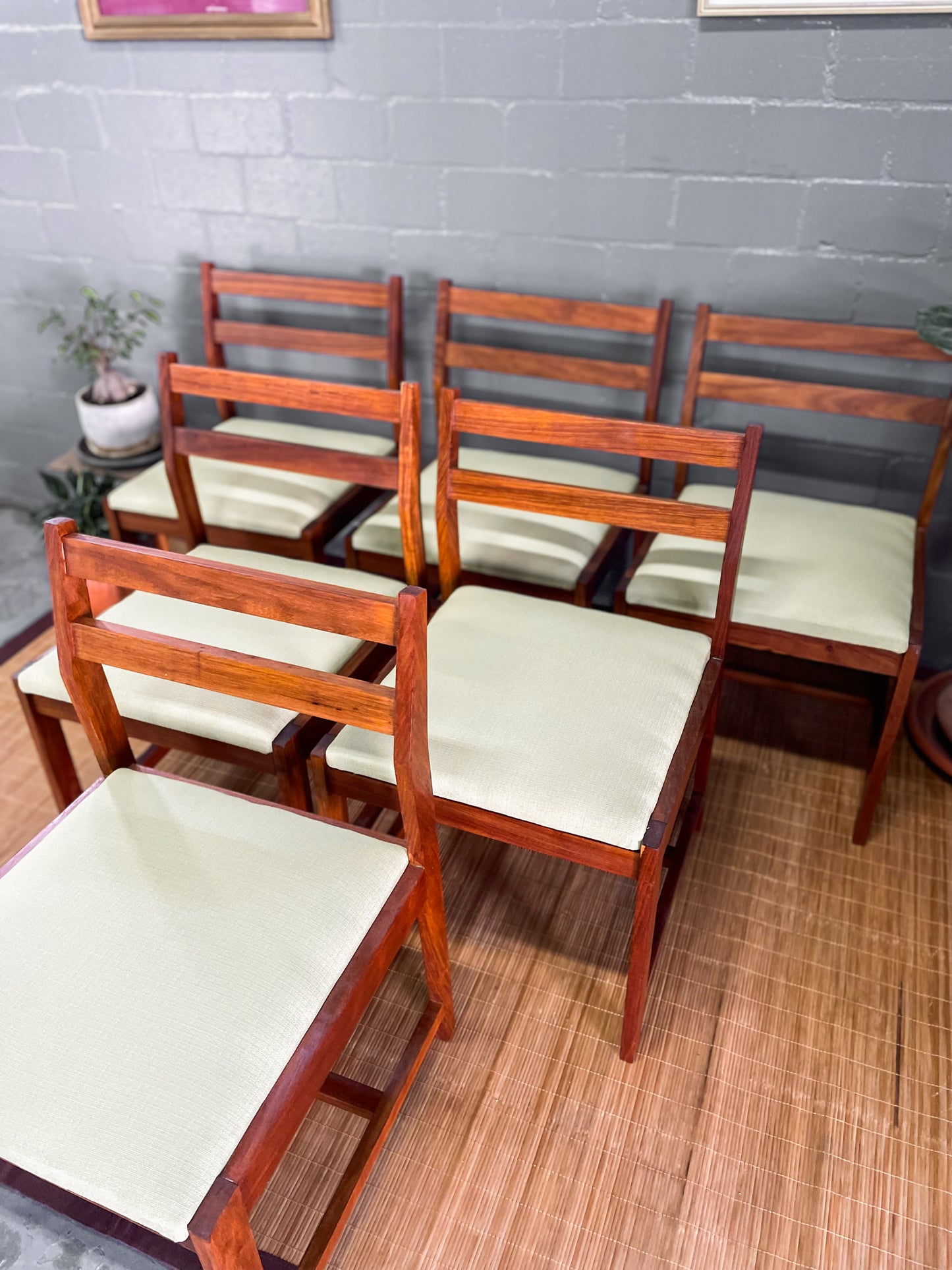 Six Mid Century Dining Chairs