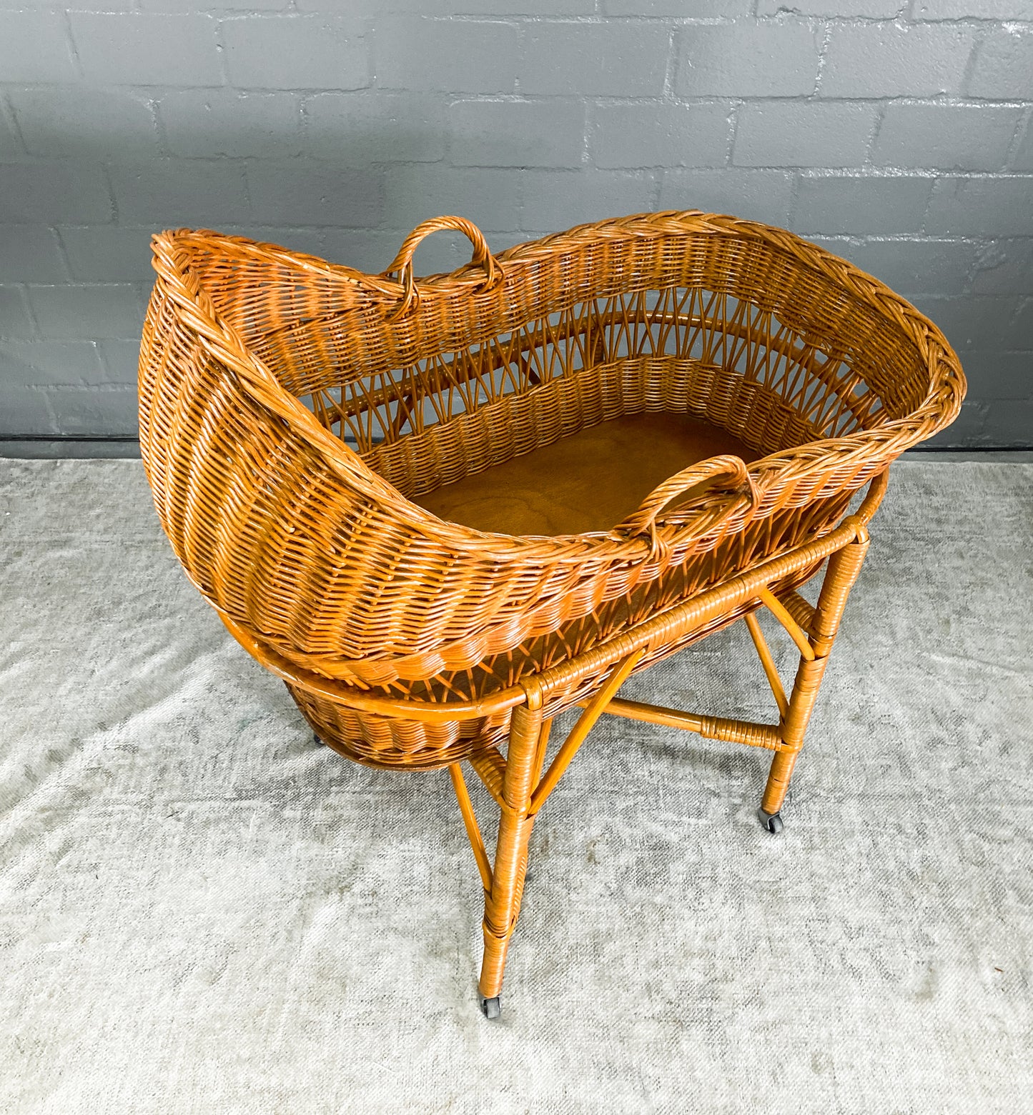 Woven Wicker Bassinet
