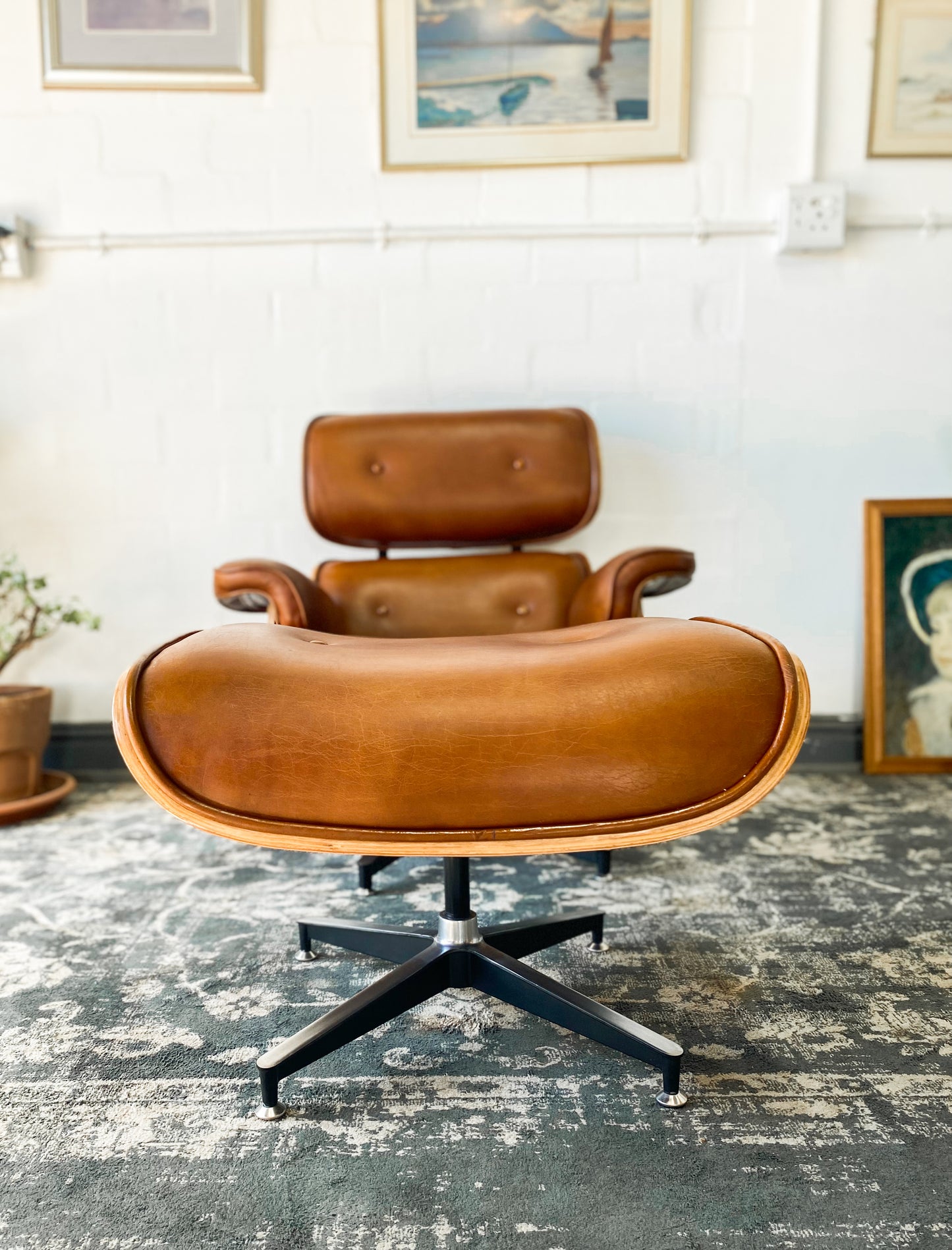 Eames Style Lounger and Footstool