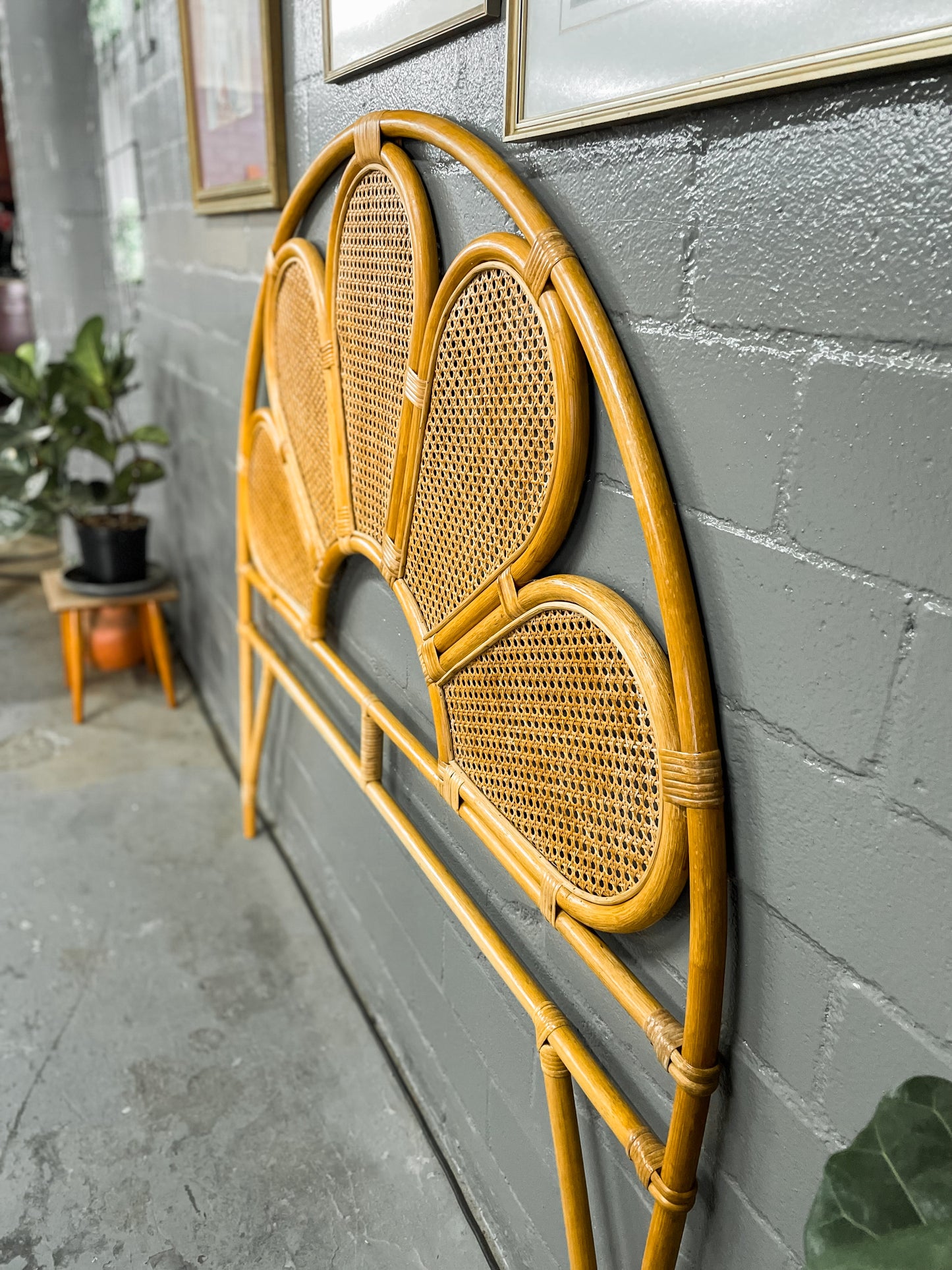 Double Cane Petal Headboard