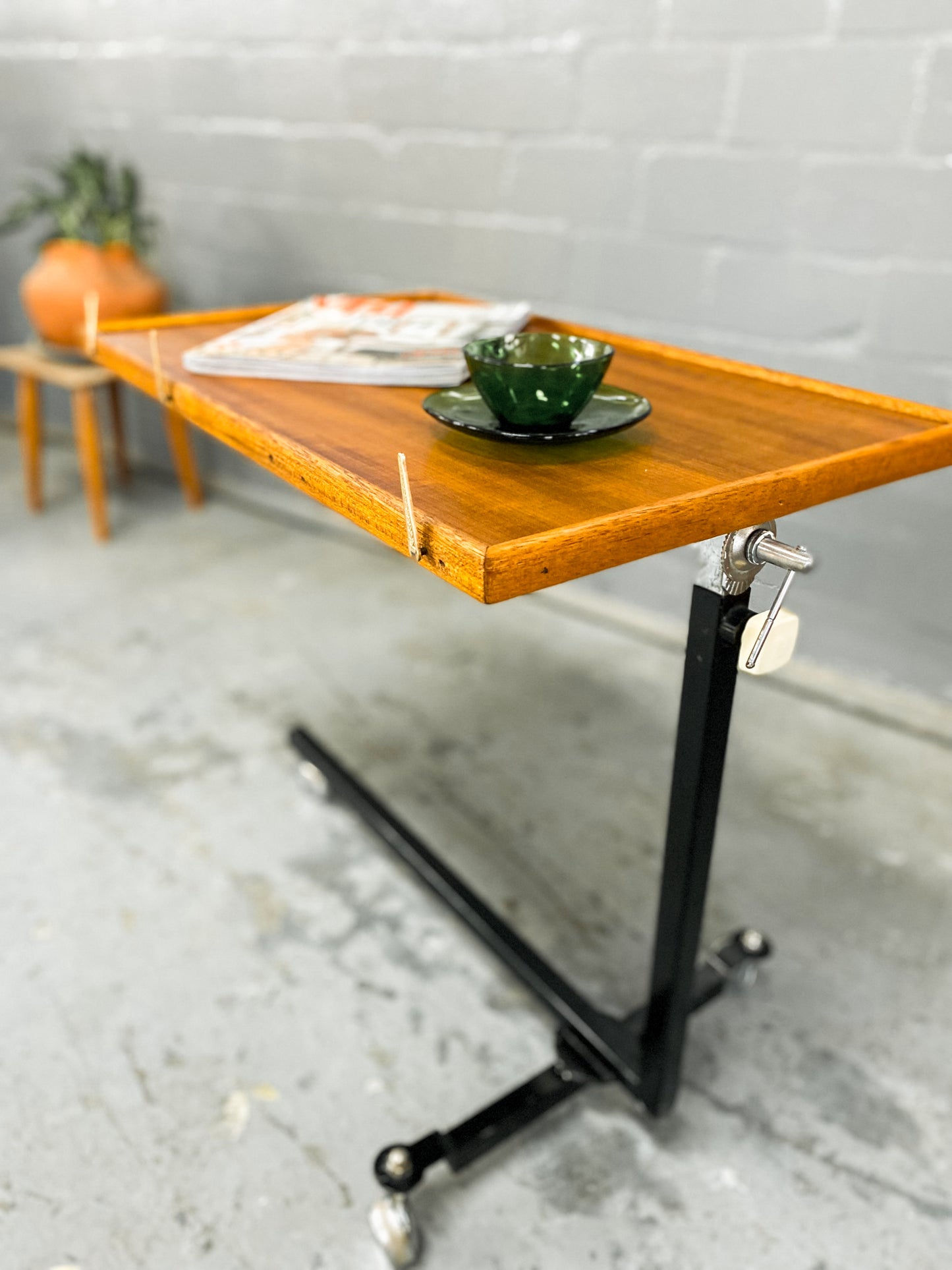 Reading Side Table with adjustable height and angle.