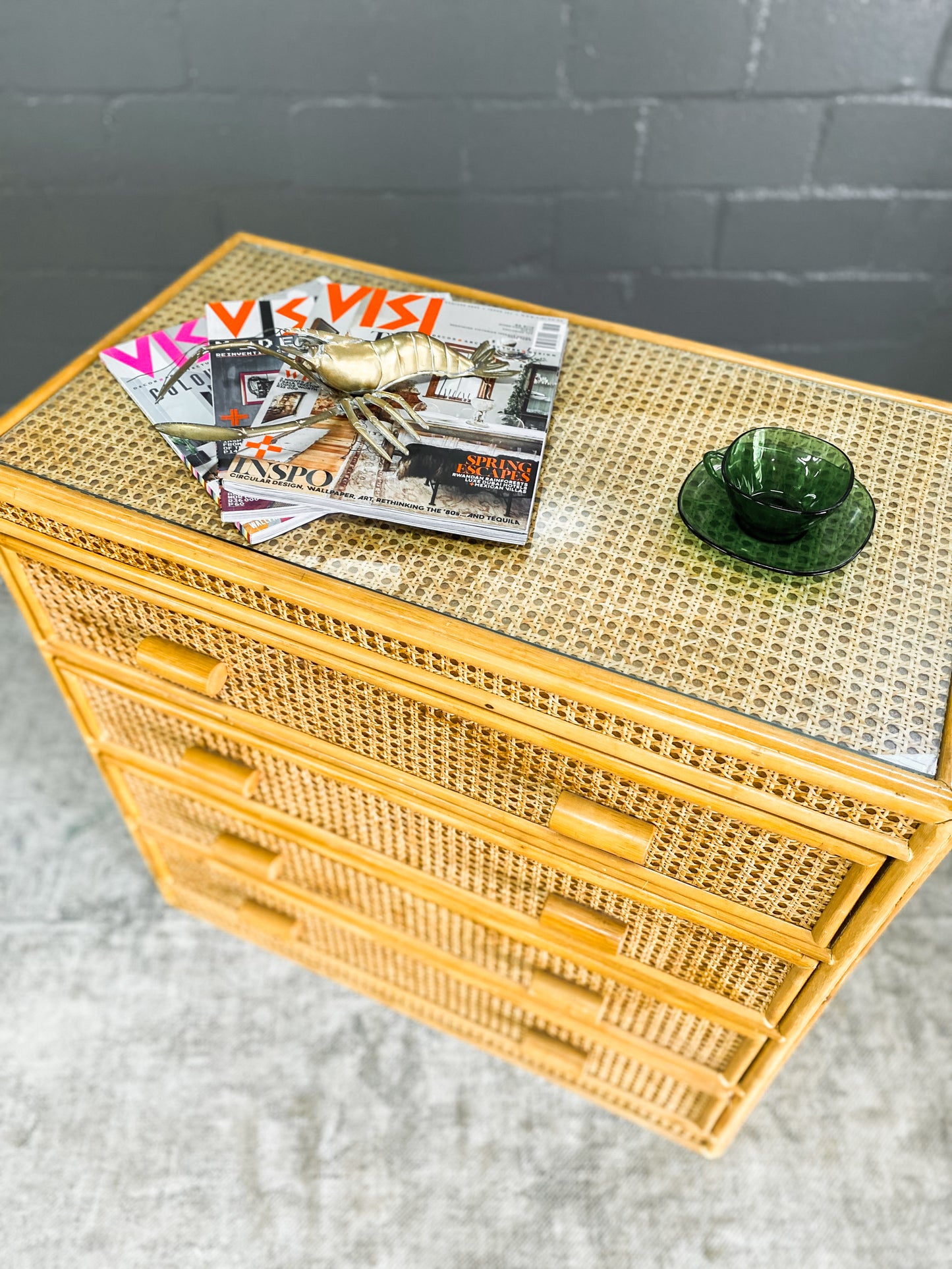 Cane Chest of Drawers