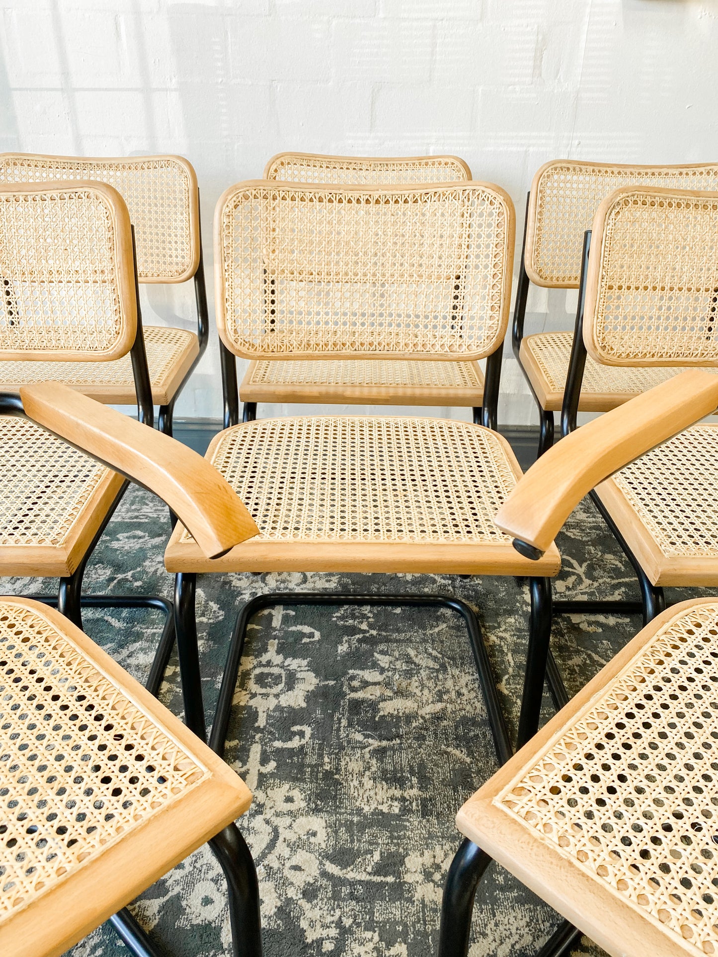 Set of 8 Cesca Style Dining Chairs