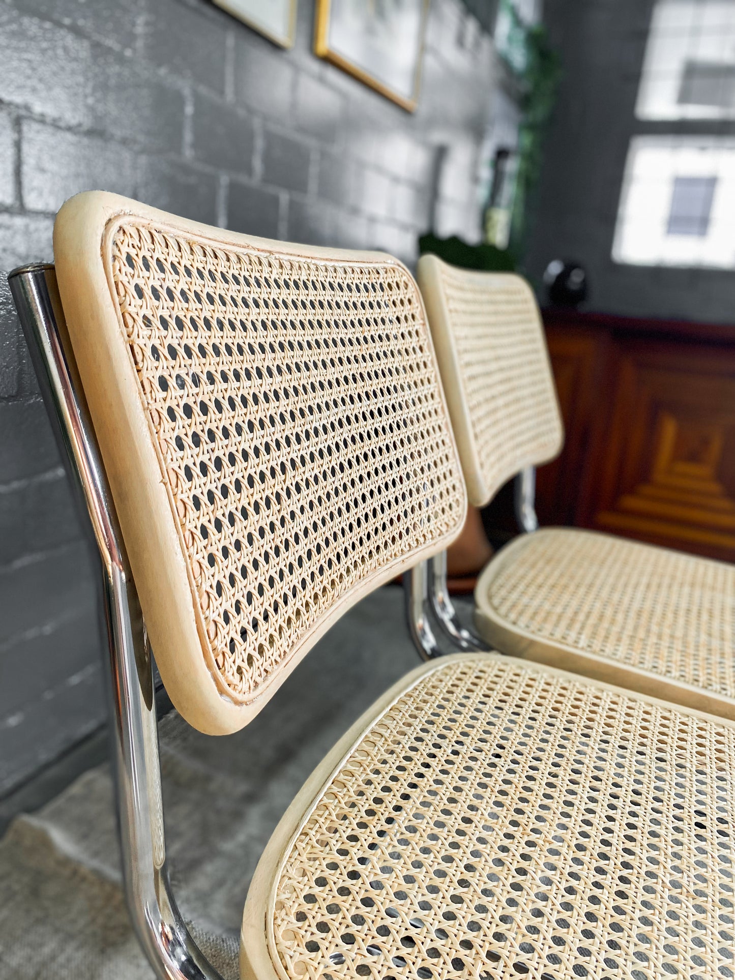 Pair of Cesca Style Dining Chairs