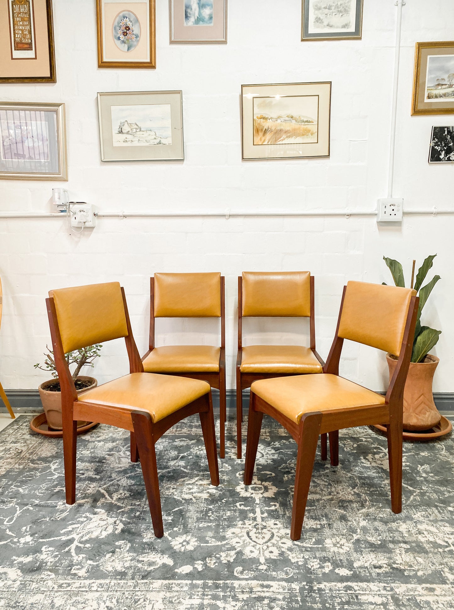 Mid Century Dining Chairs x 4