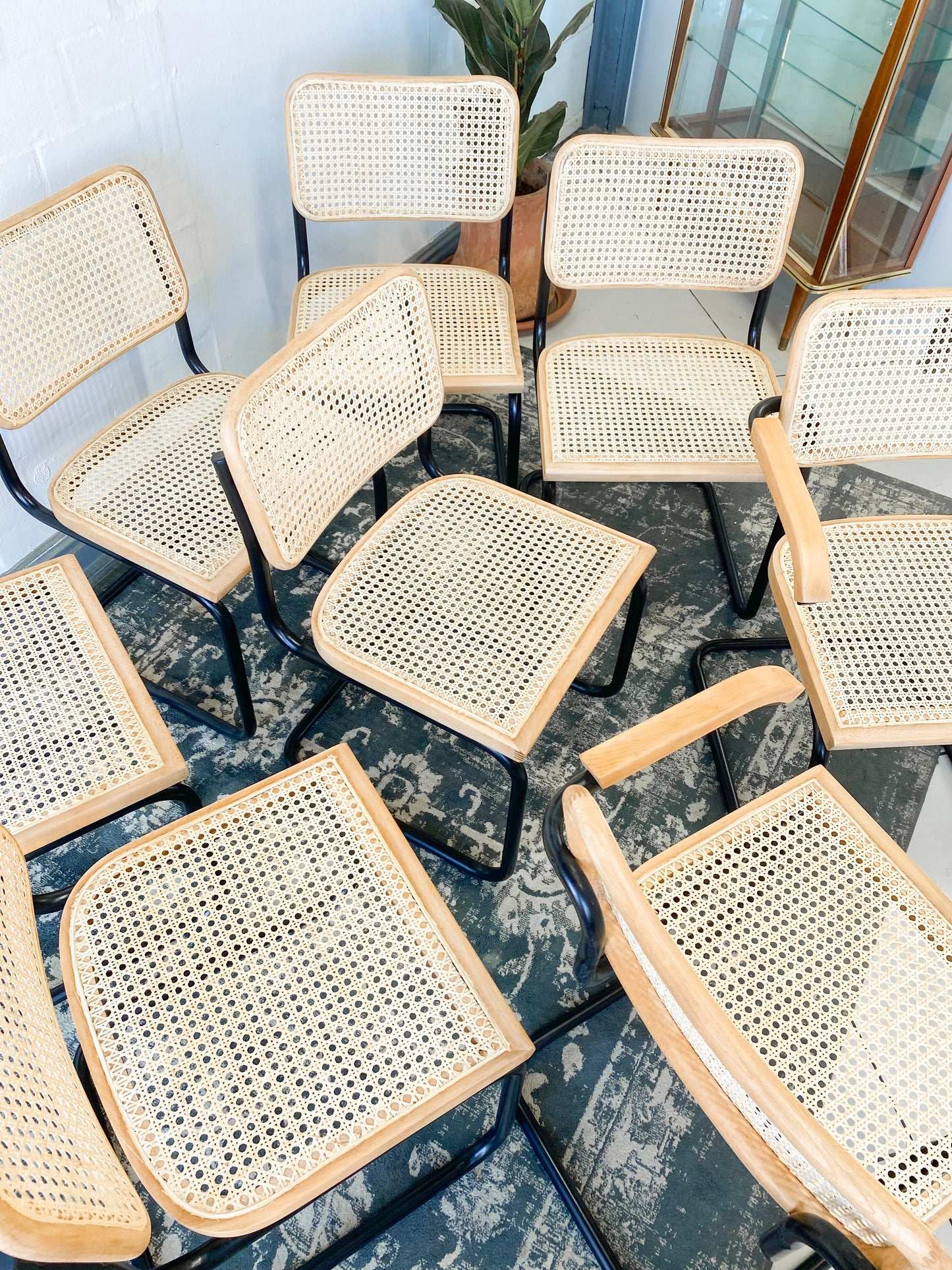 Set of 8 Cesca Style Dining Chairs