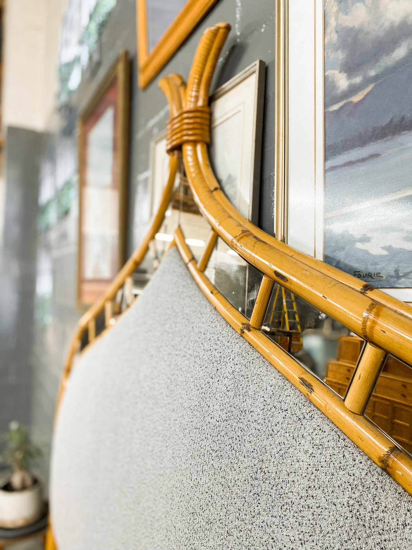 Bohemian Cane King Headboard