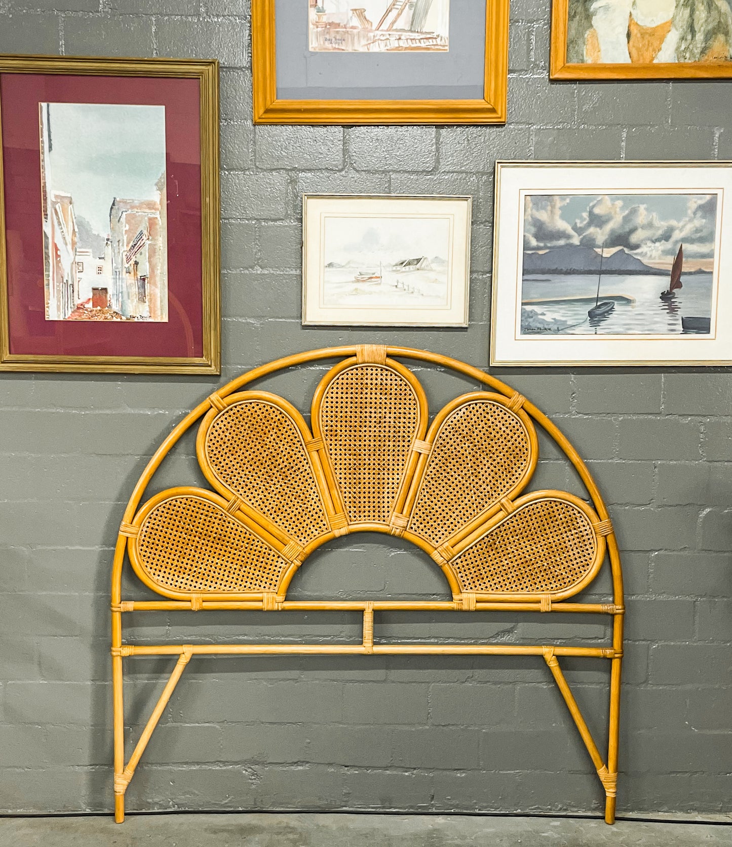 Double Cane Petal Headboard