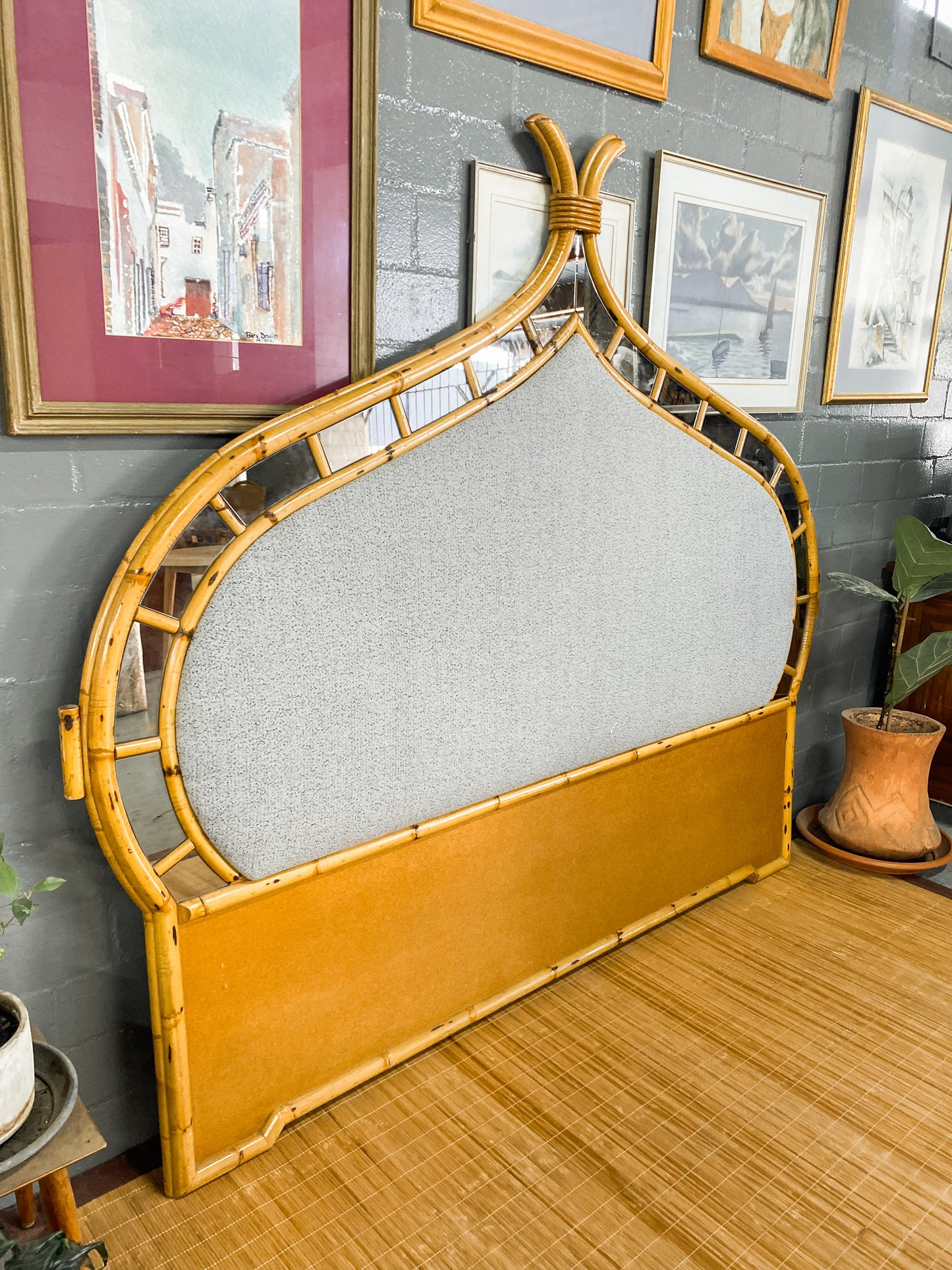 Bohemian Cane King Headboard