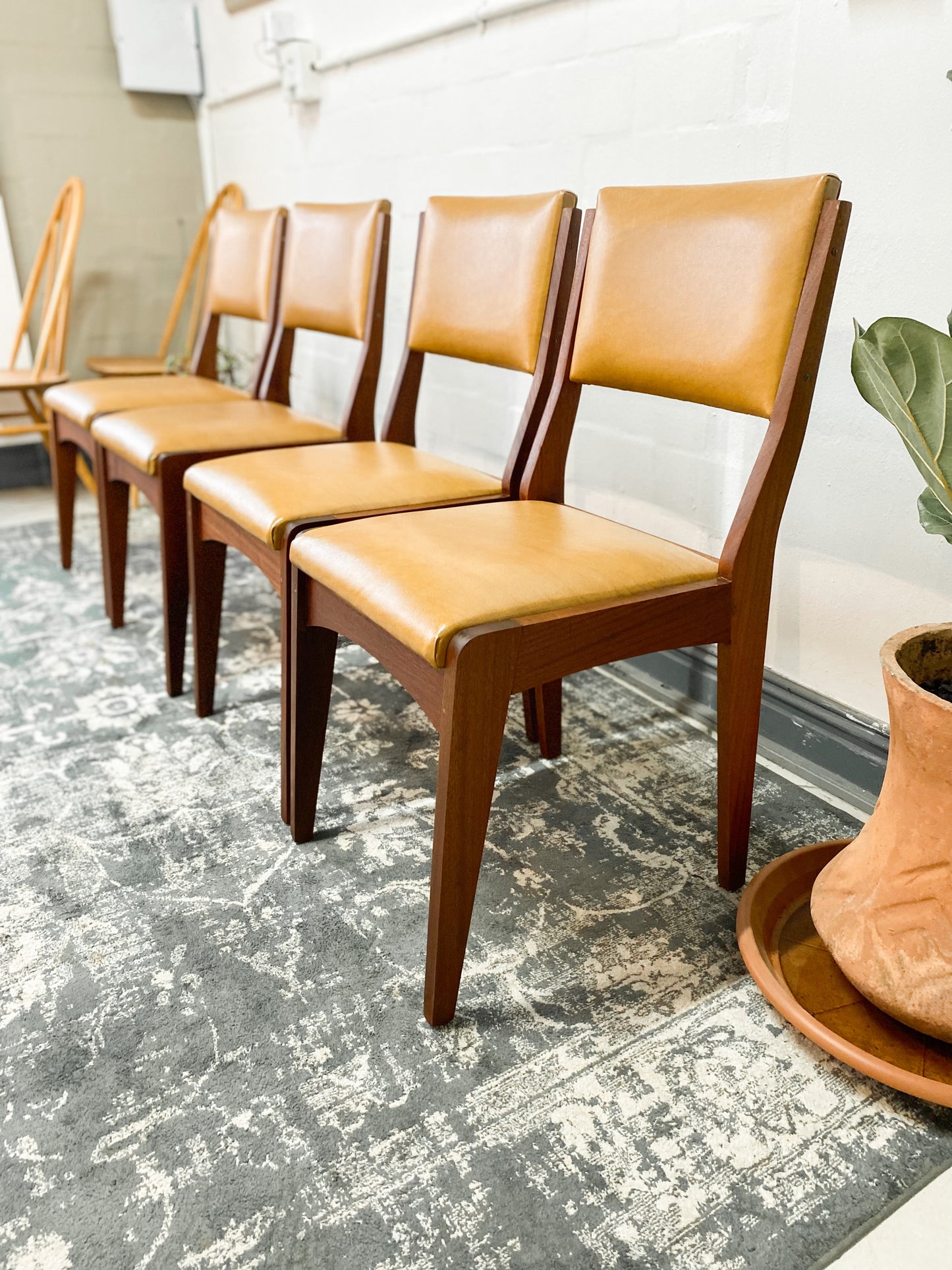 Mid Century Dining Chairs x 4