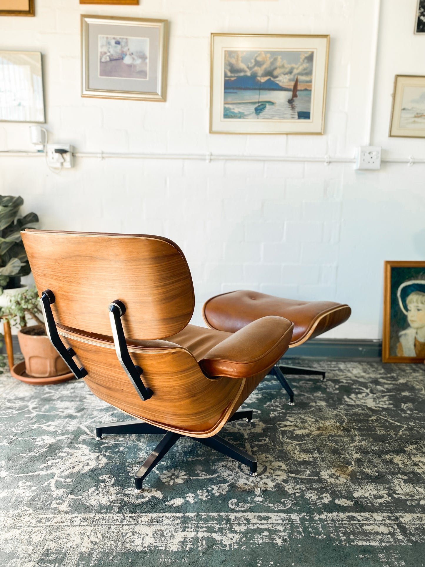 Eames Style Lounger and Footstool