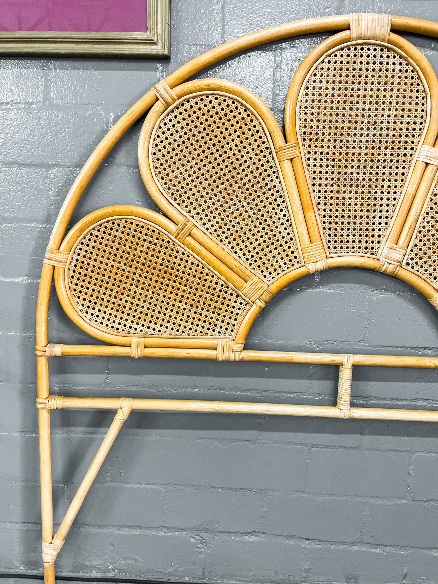 Double Cane Petal Headboard
