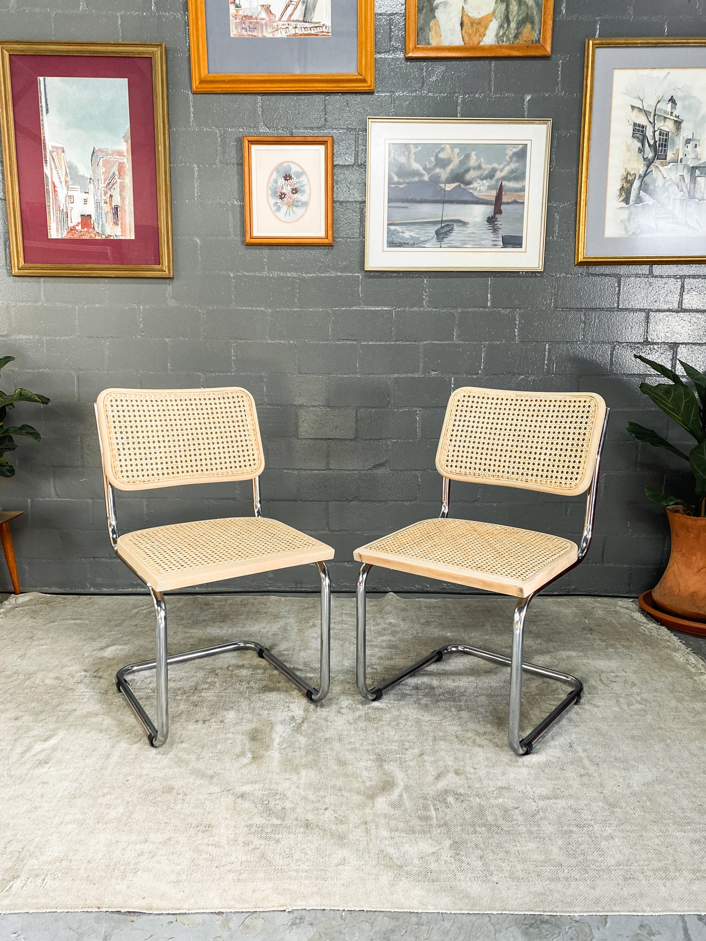 Pair of Cesca Style Dining Chairs