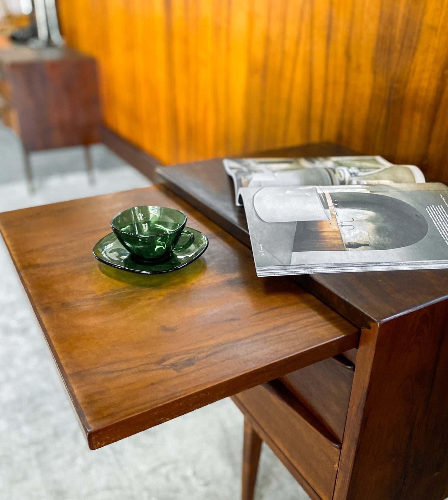 EE Meyer for Binnehuis Queen Headboard with Attached Bedside Tables