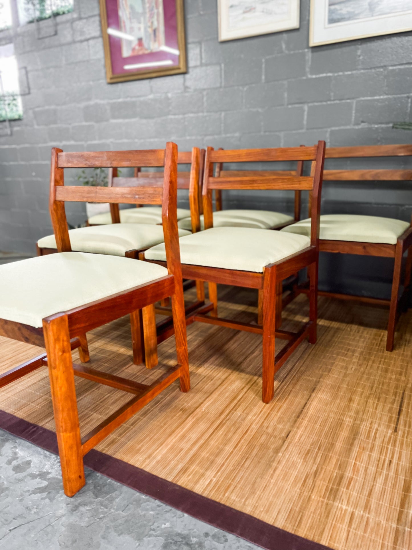 Six Mid Century Dining Chairs
