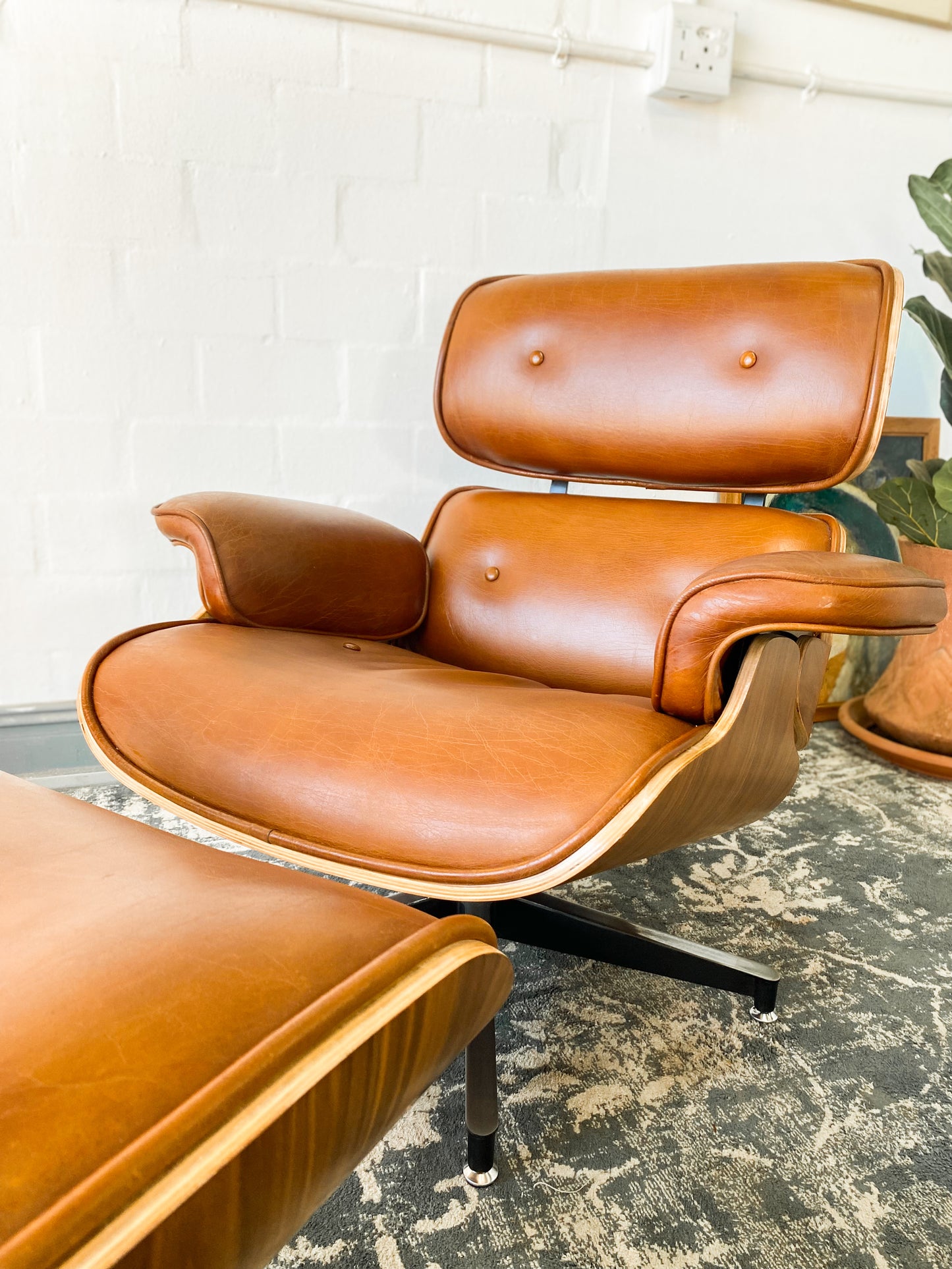 Eames Style Lounger and Footstool