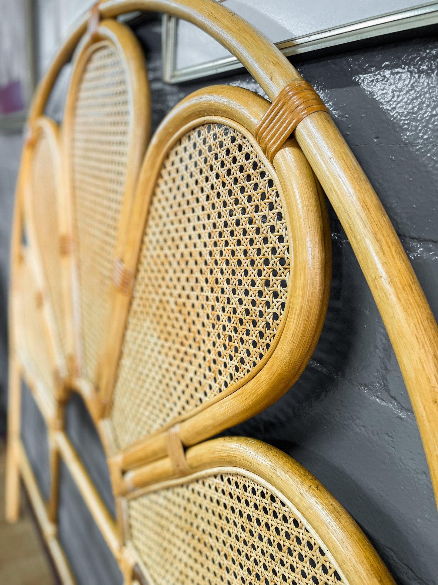 Double Petal Cane Headboard