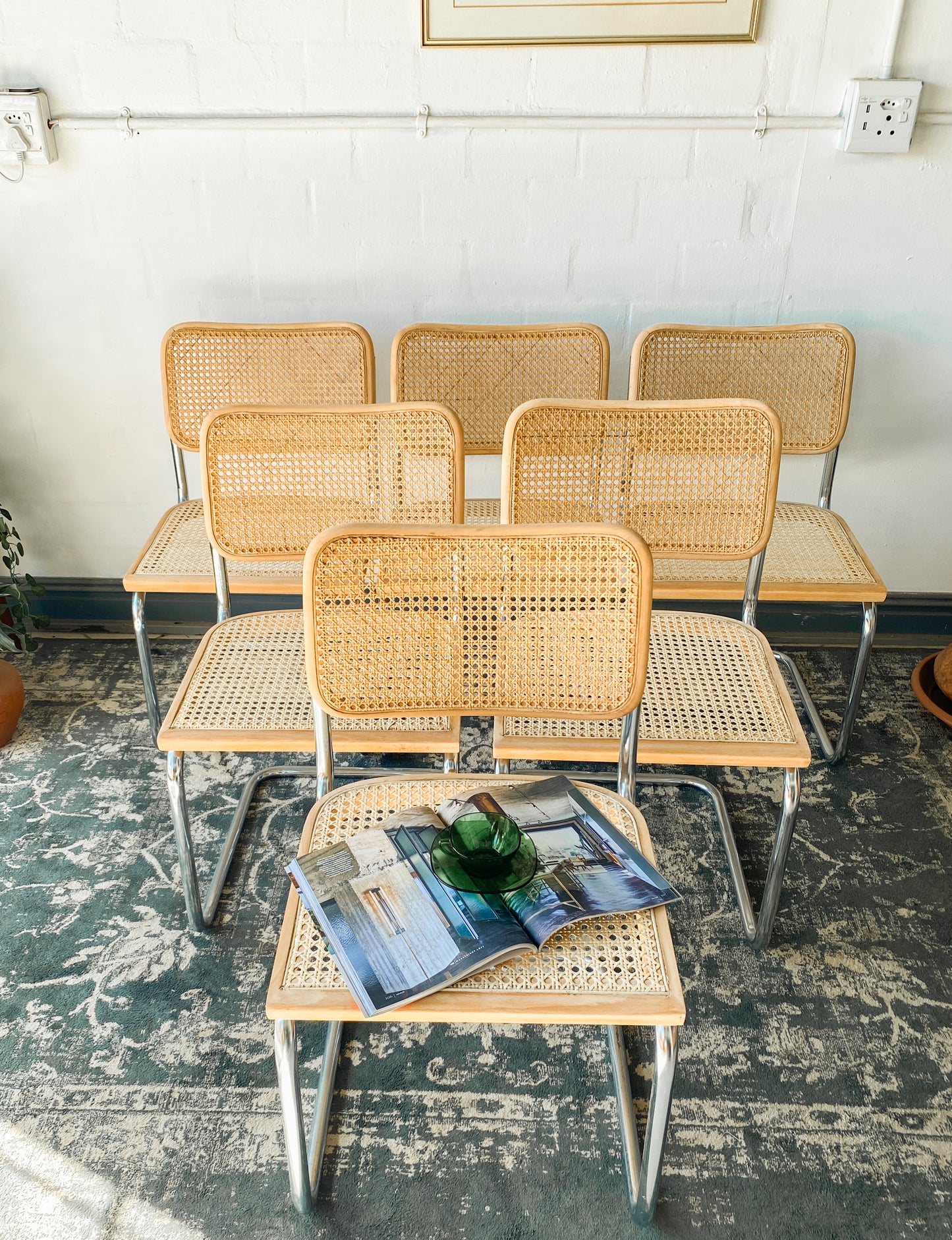 Set of 6 Cesca Style Dining Chairs