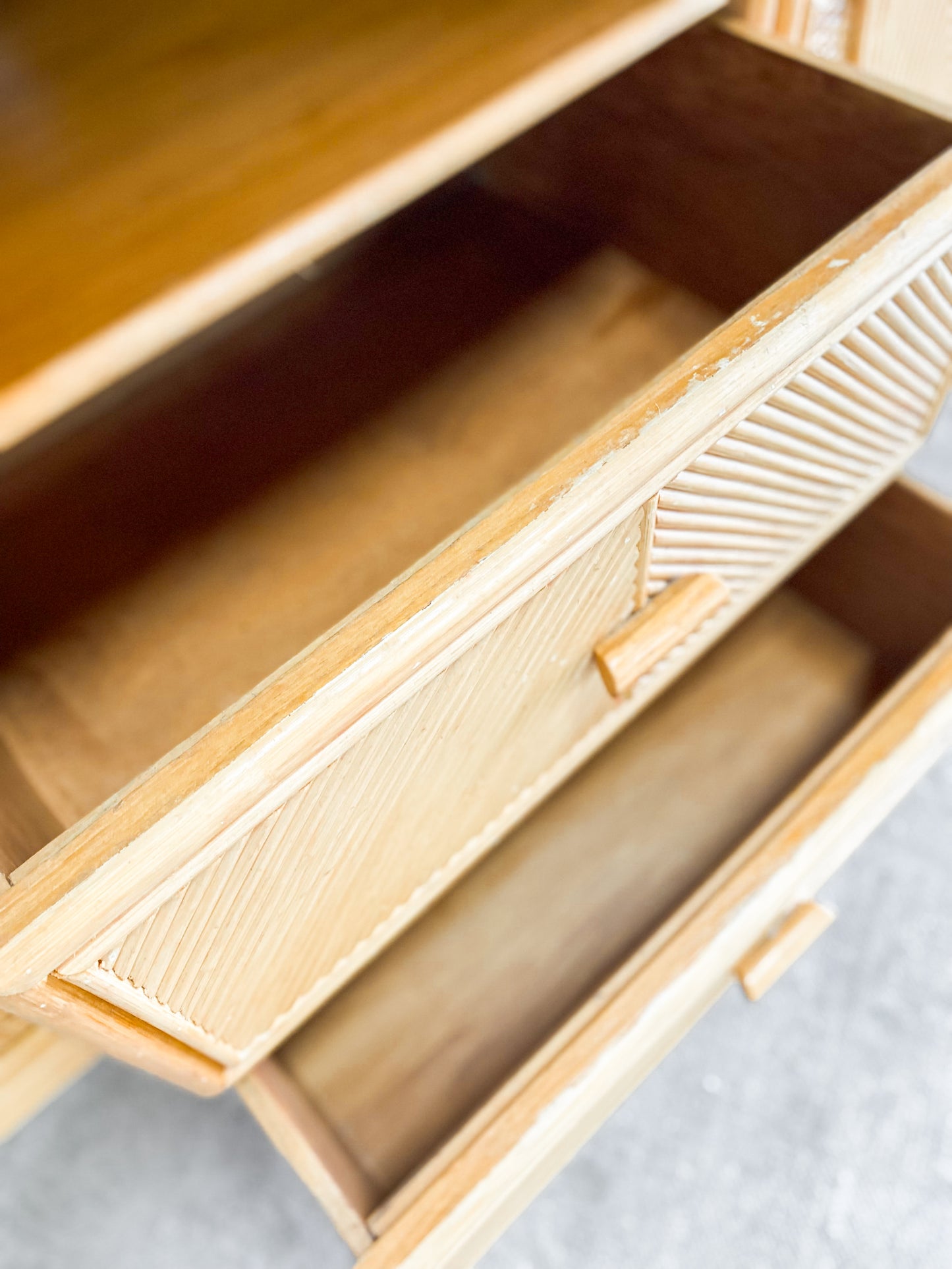 Cane and Wood Sideboard