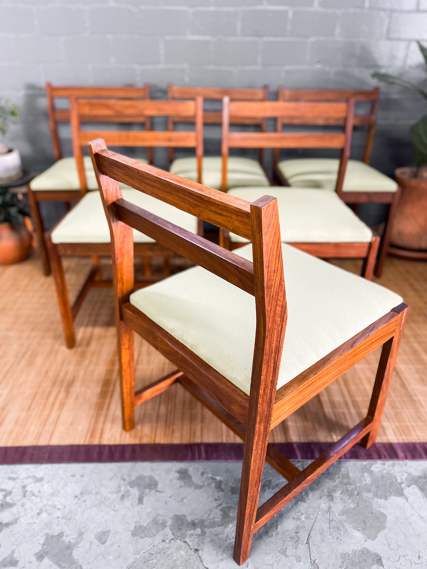 Six Mid Century Dining Chairs