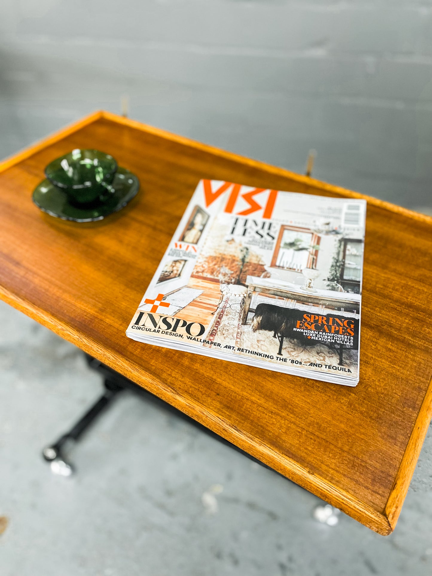 Reading Side Table with adjustable height and angle.