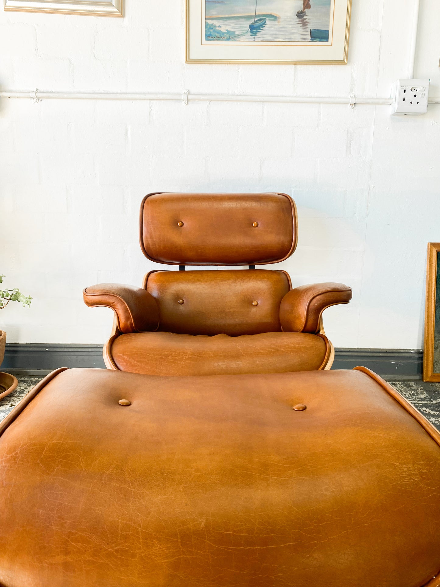 Eames Style Lounger and Footstool