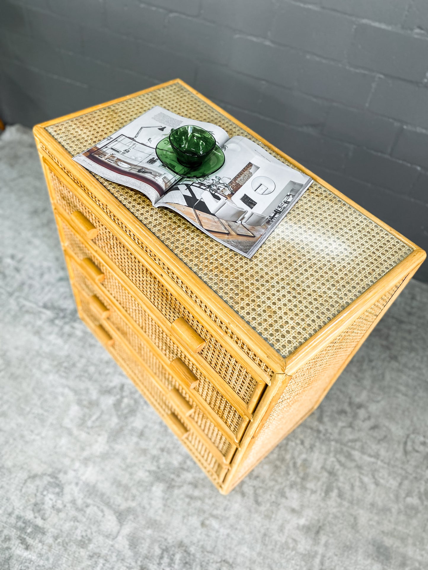 Cane Chest of Drawers